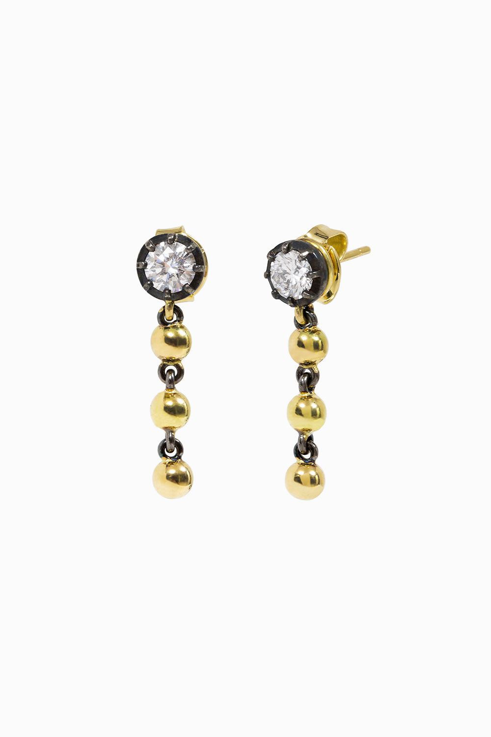 Balls & diamonds earrings