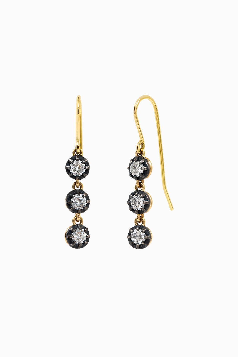 Pendientes Midnight 3 diamantes