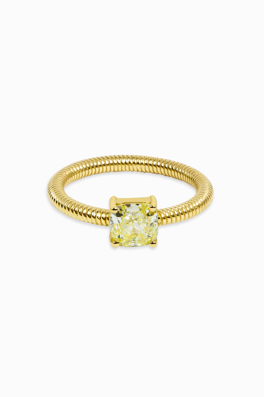 Anillo Cabo cushion amarillo