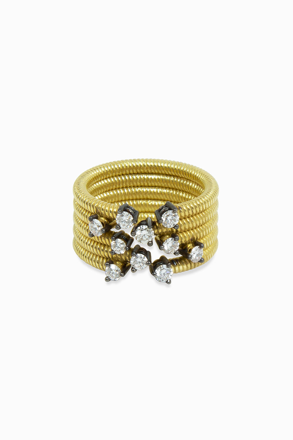 Anillo multi Cabo abierto con rodio negro