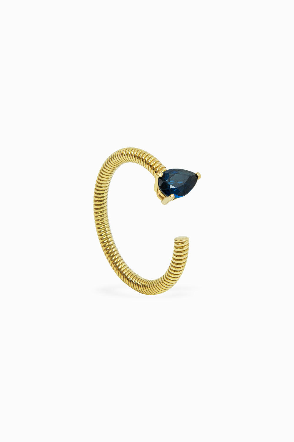 Cabo sapphire pear open ring