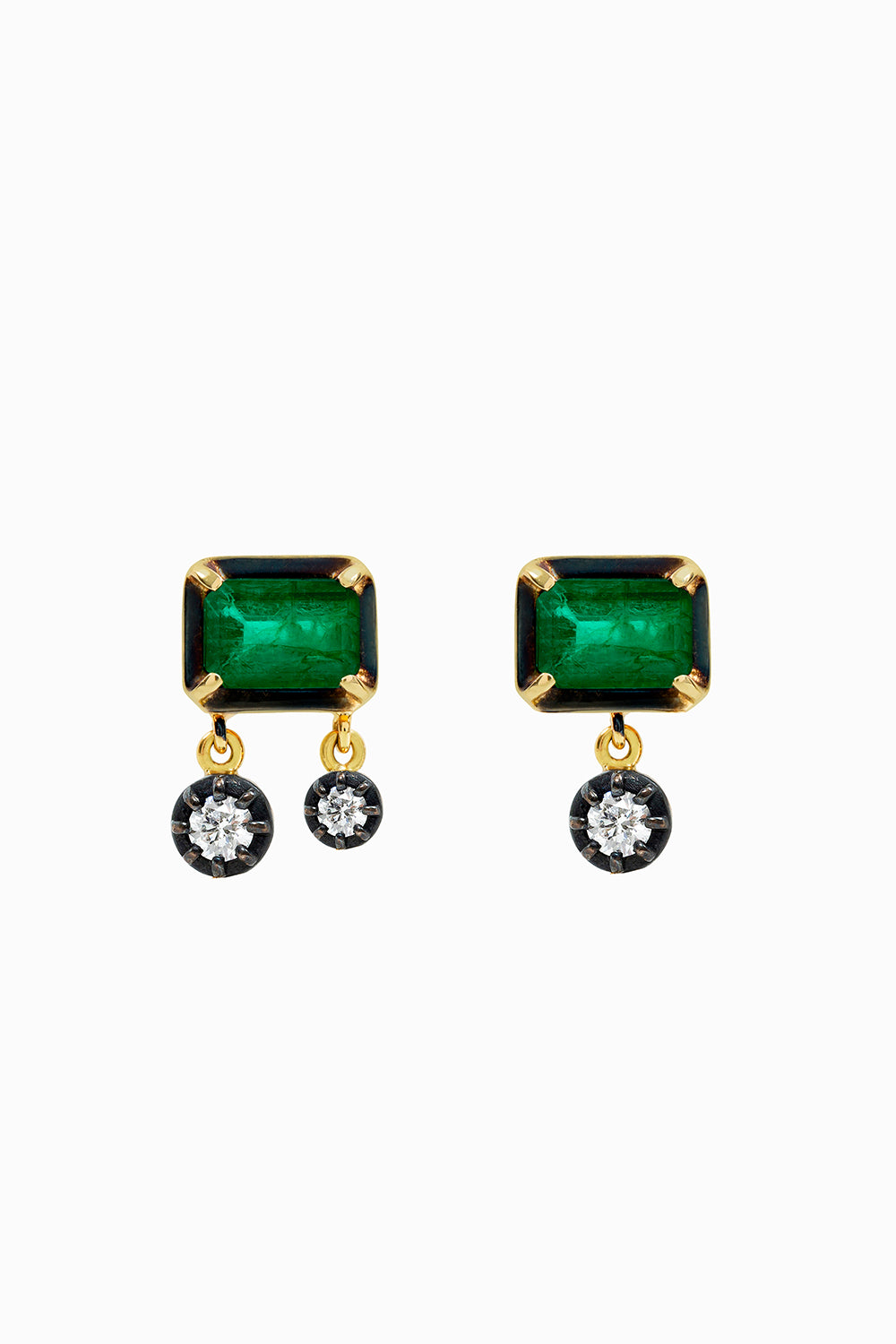 Emerald & Midnight earrings