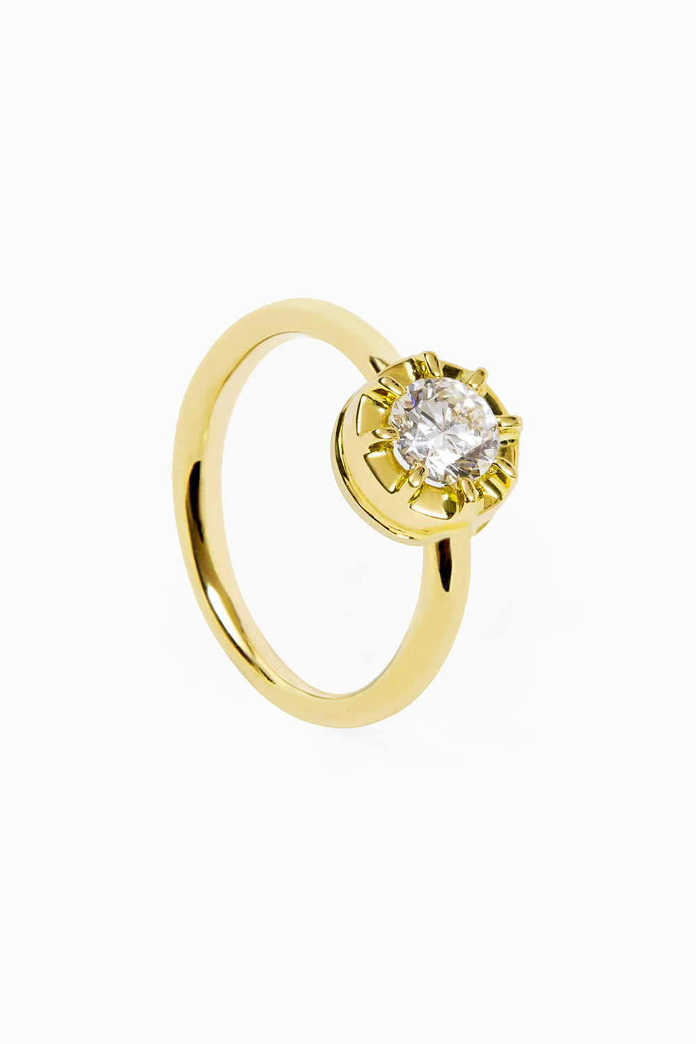 Black rhodium ring with 1.01 ct. diamond