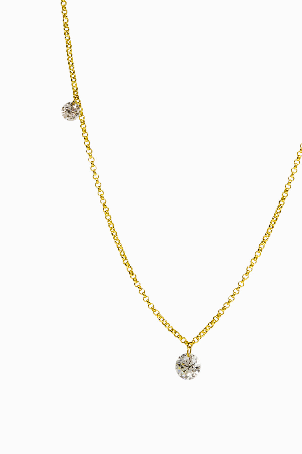 Colgante láser 2 diamantes 0.65ct.