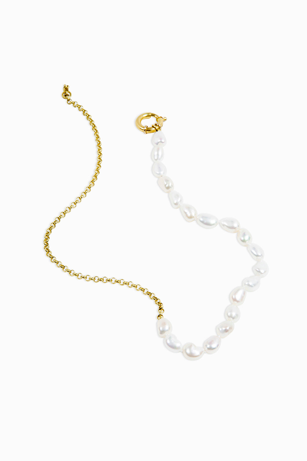 Collar perlas & cadena
