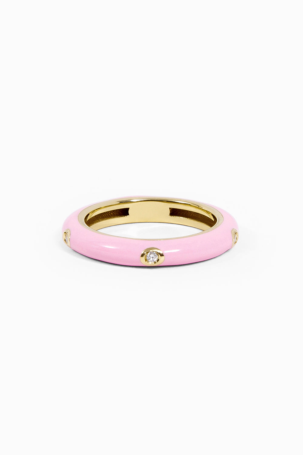Enameled ring pink