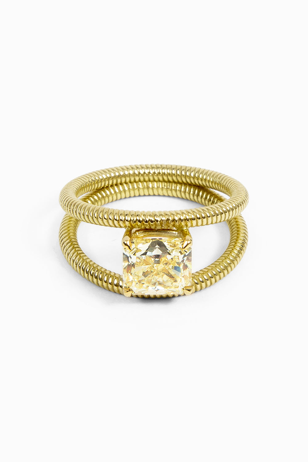 Anillo Cabo solitario cushion