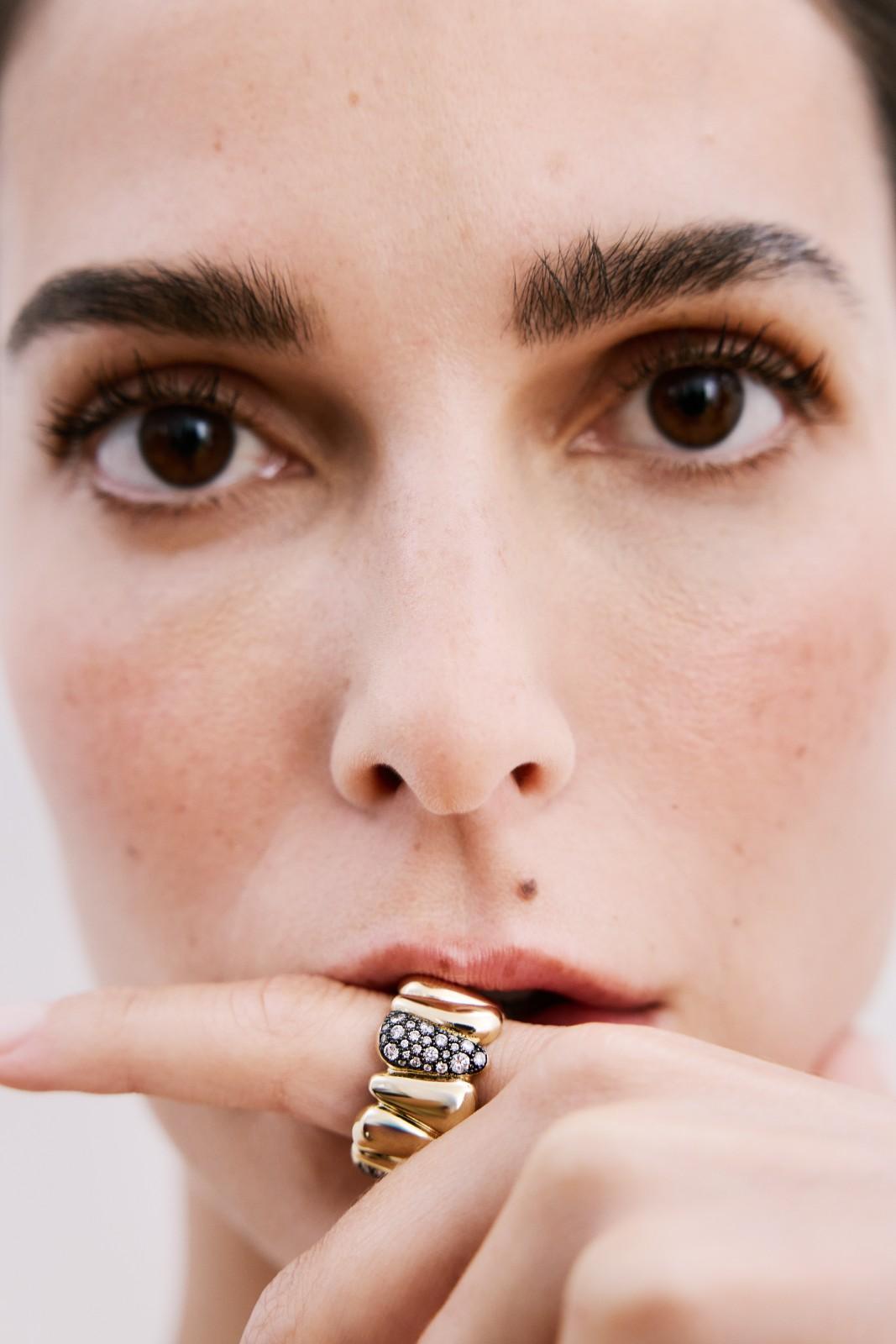 Anillo Seeds rodio negro S