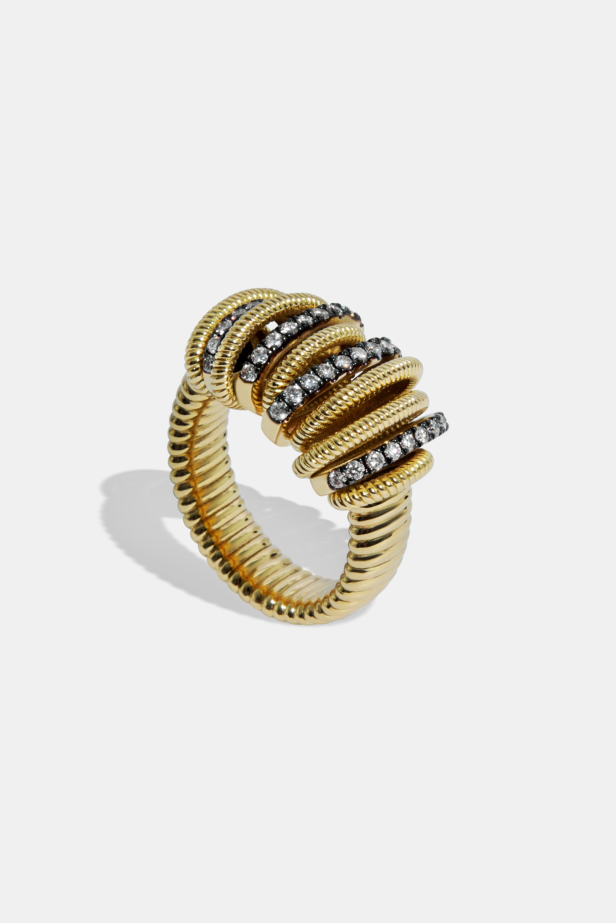 Cabo Night double hoop ring