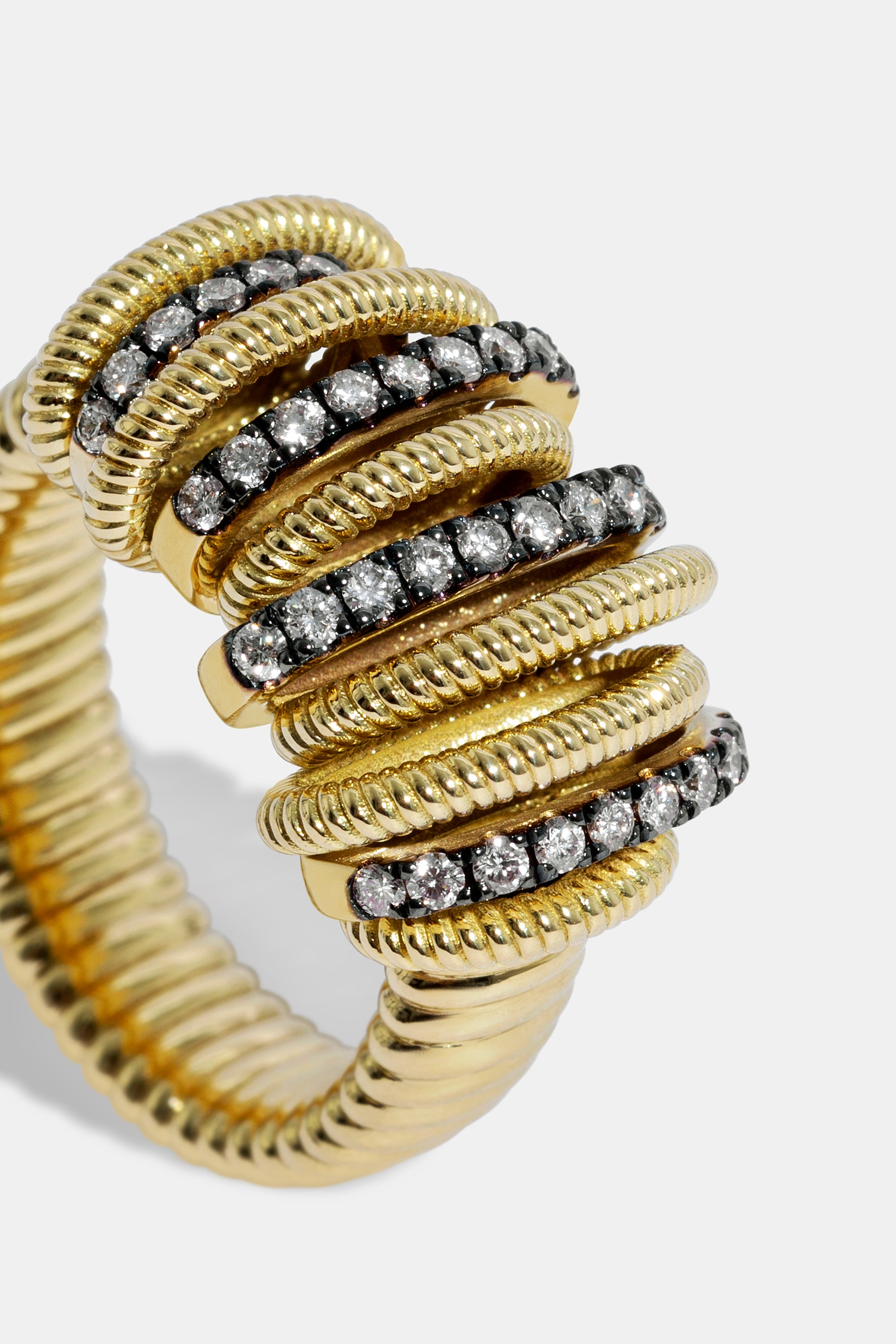 Cabo Night double hoop ring