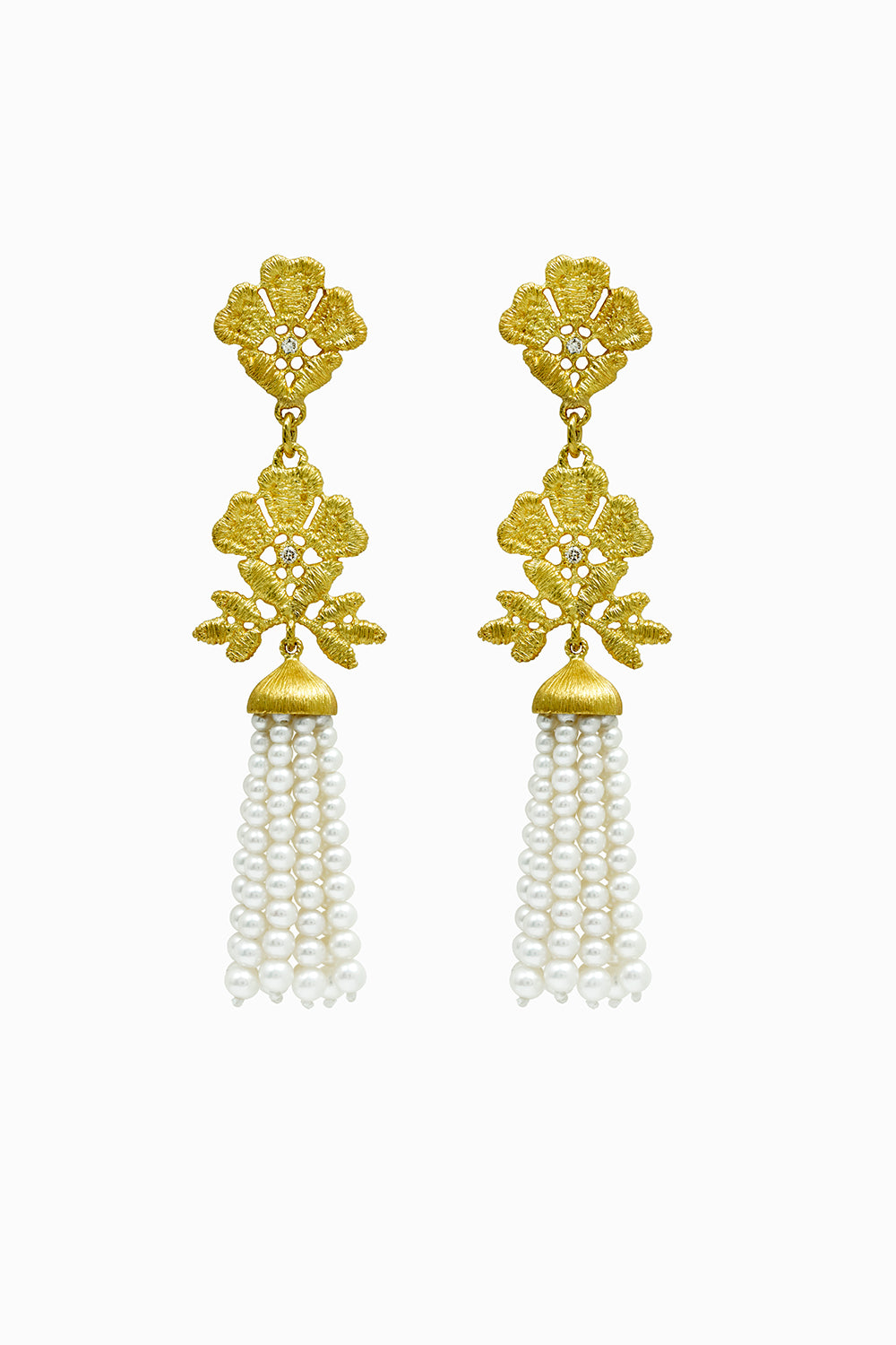 India long earrings with pearls