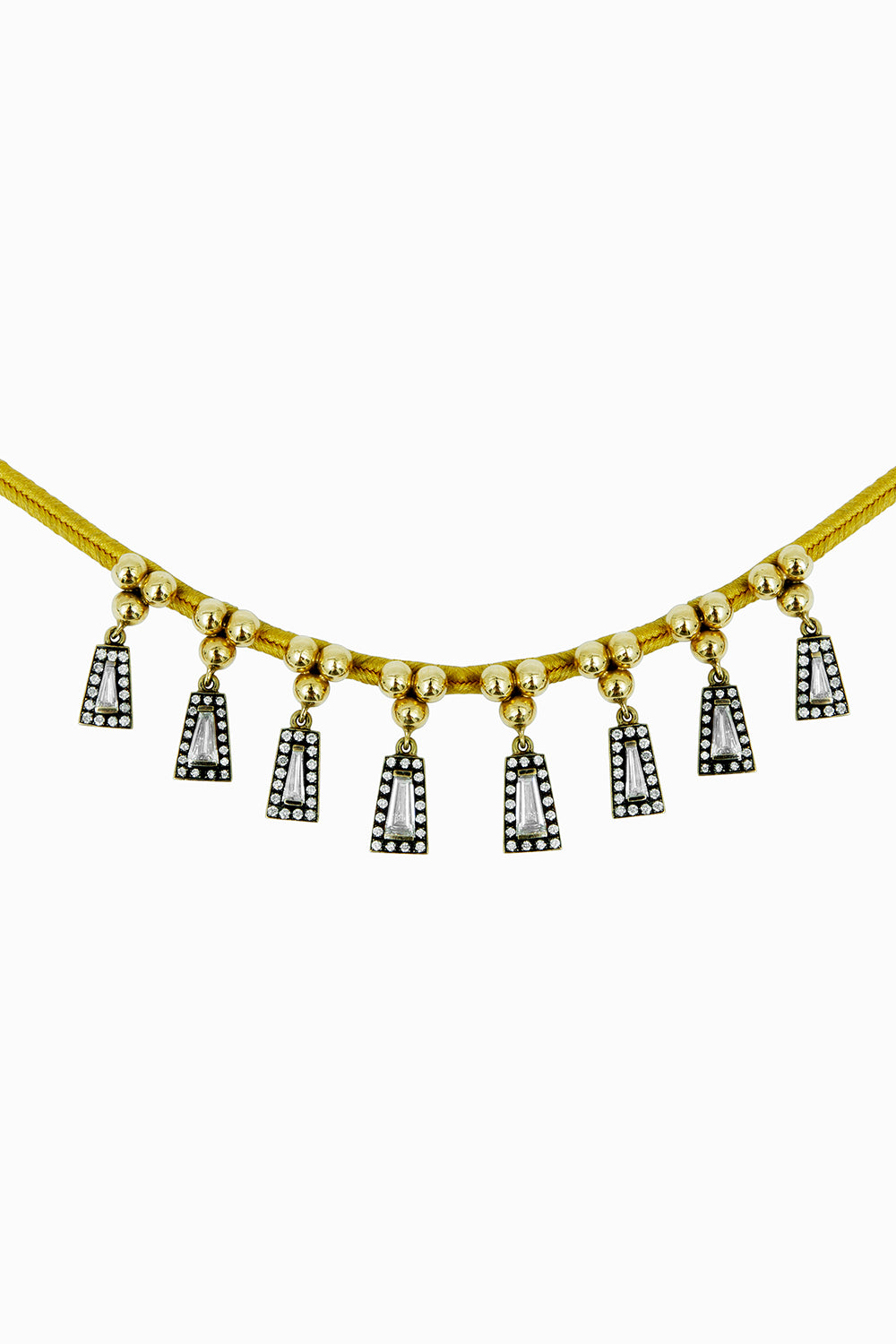 Tapers ribbon necklace