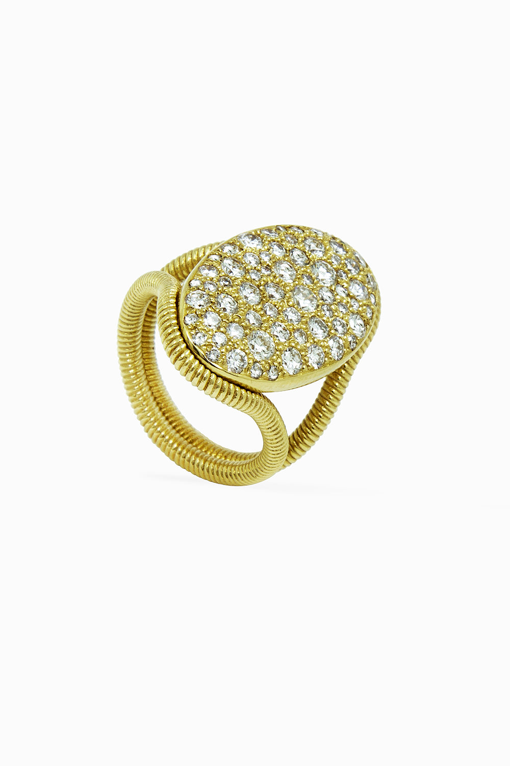 Cabo pavé oval ring