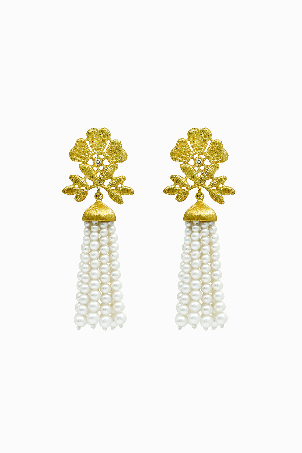 India earrings with pearls