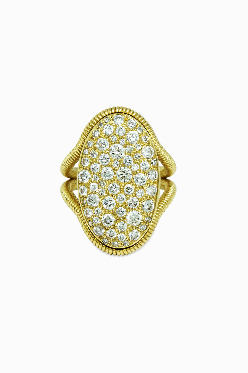 Cabo pavé oval ring