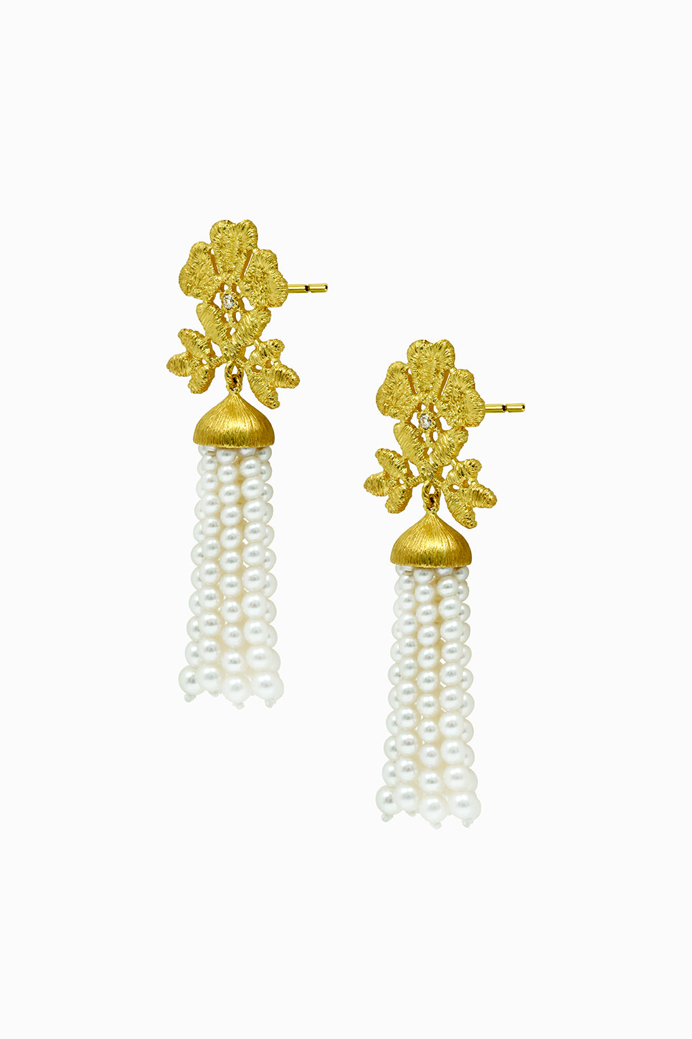 India earrings with pearls