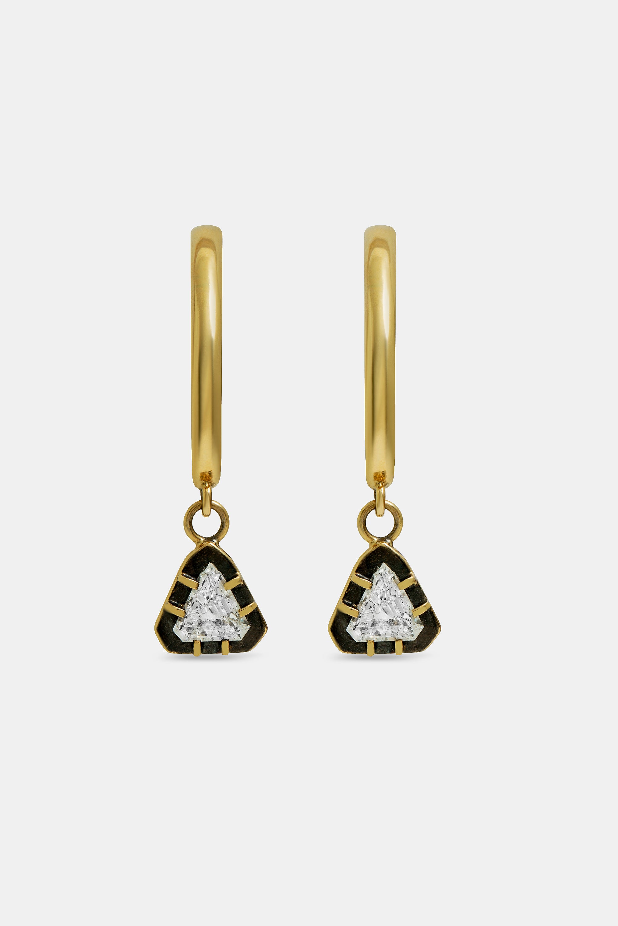 Trilliant high earrings