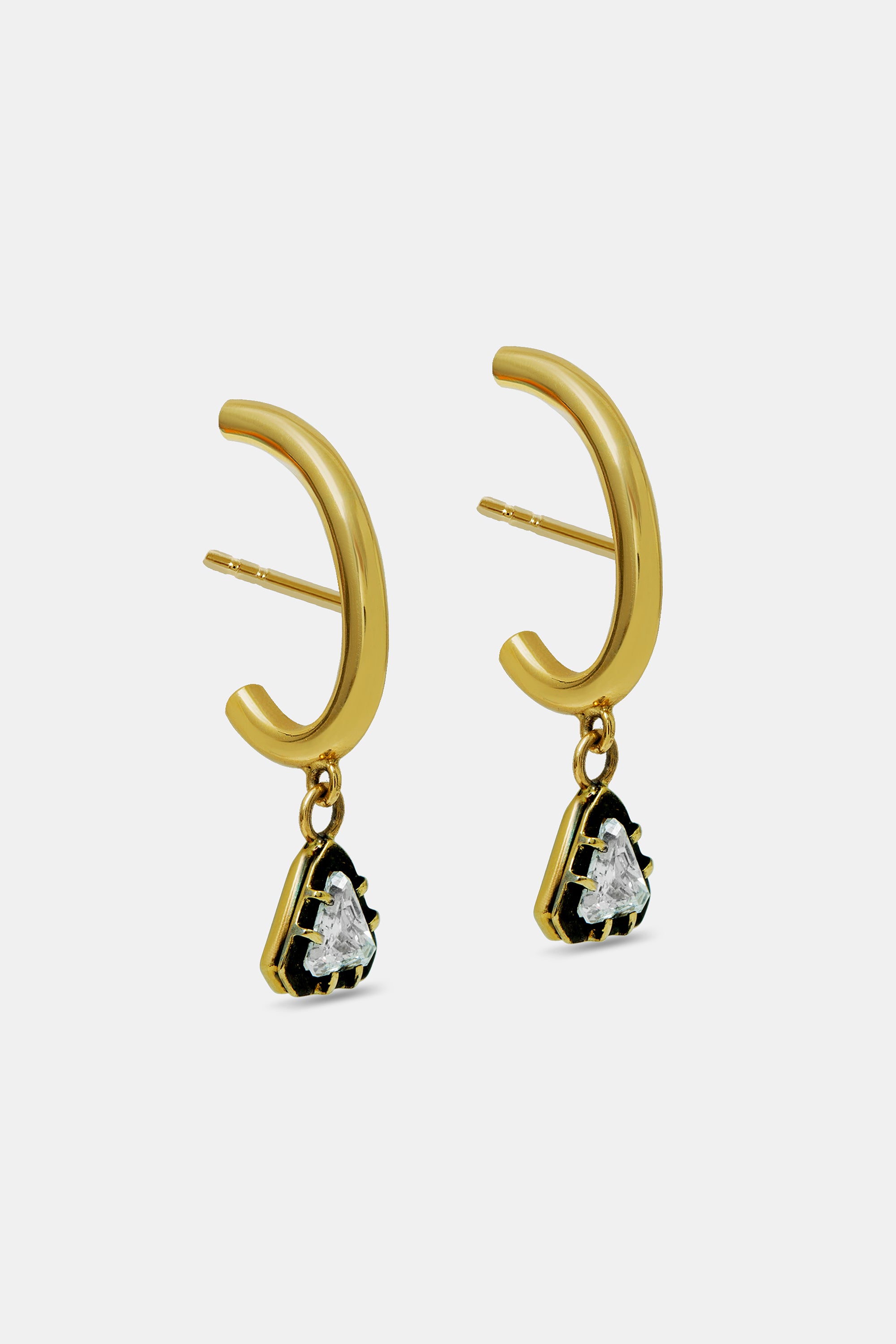 Trilliant high earrings
