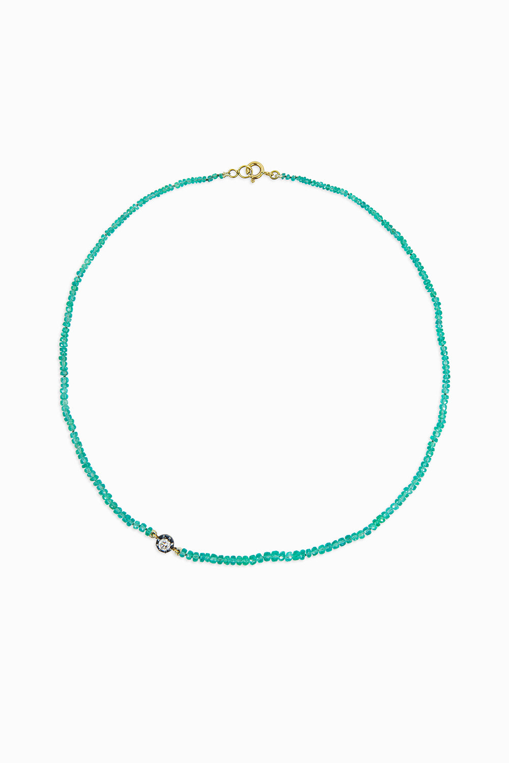 Emerald beads necklace