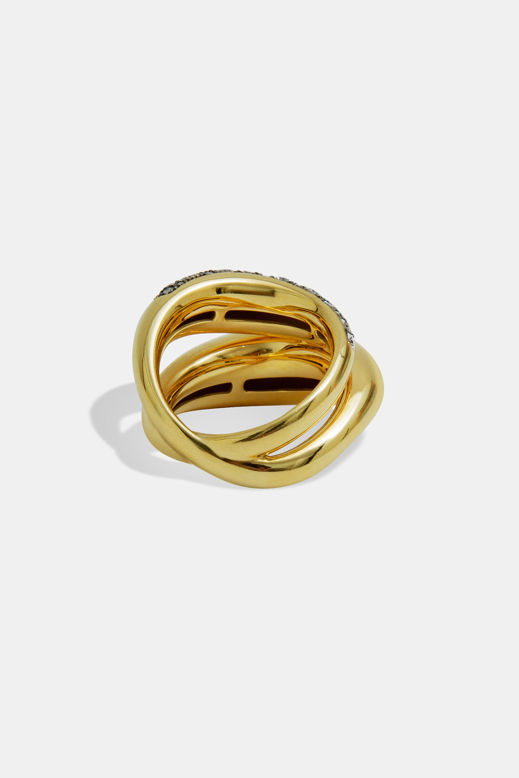 Anillo doble Seeds rodio negro