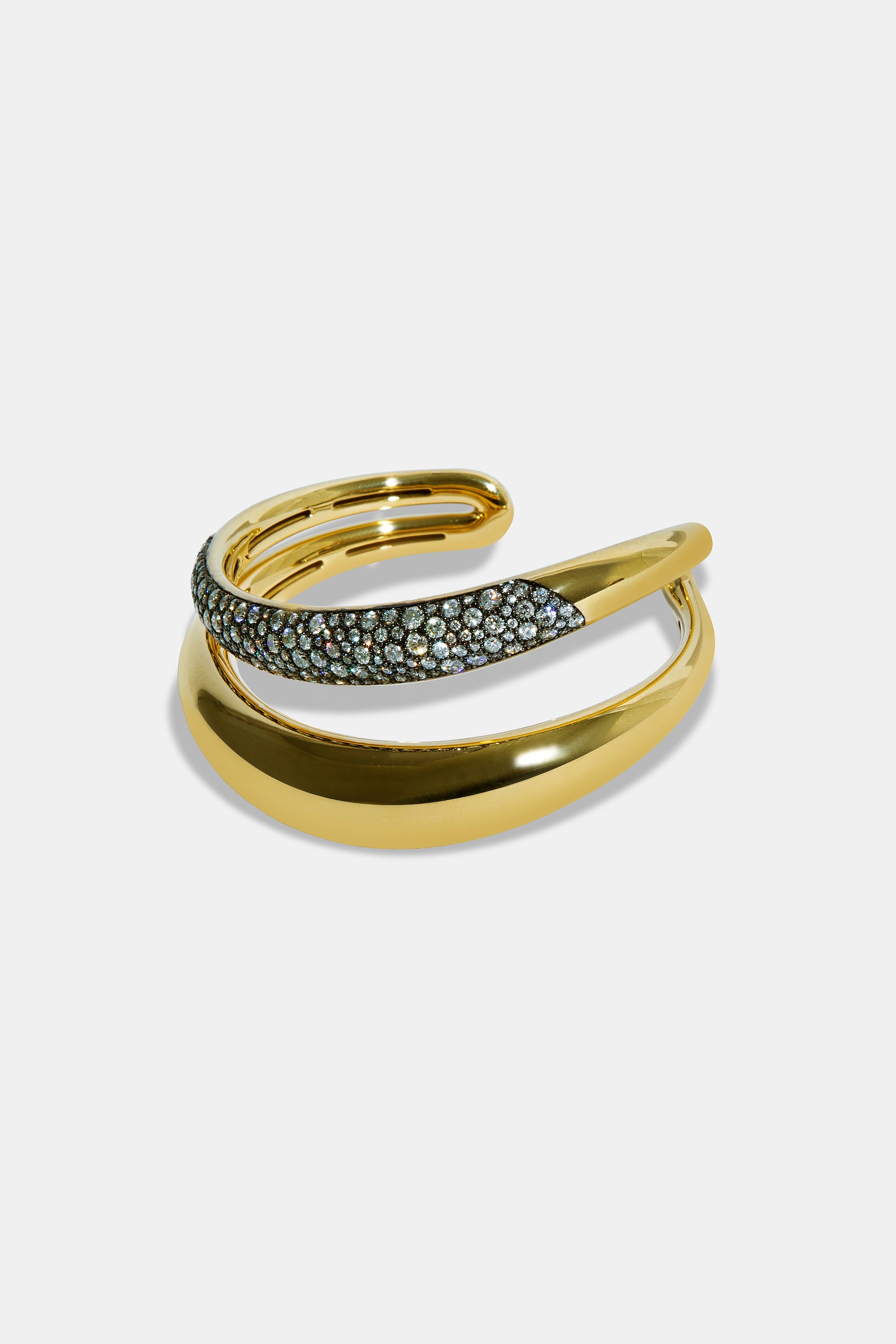 Double Seeds bracelet black rhodium 155 diamonds