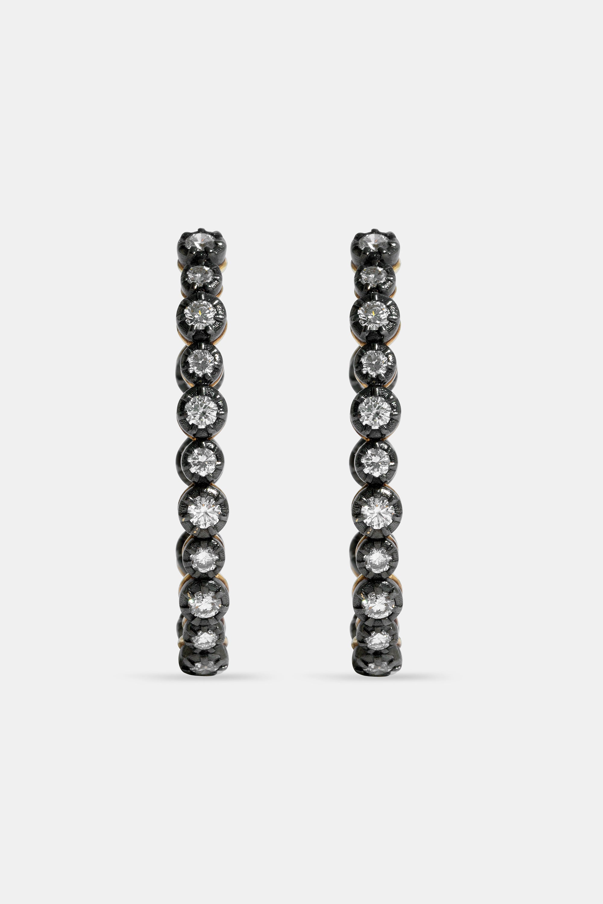 Pendientes criollas Midnight ovales