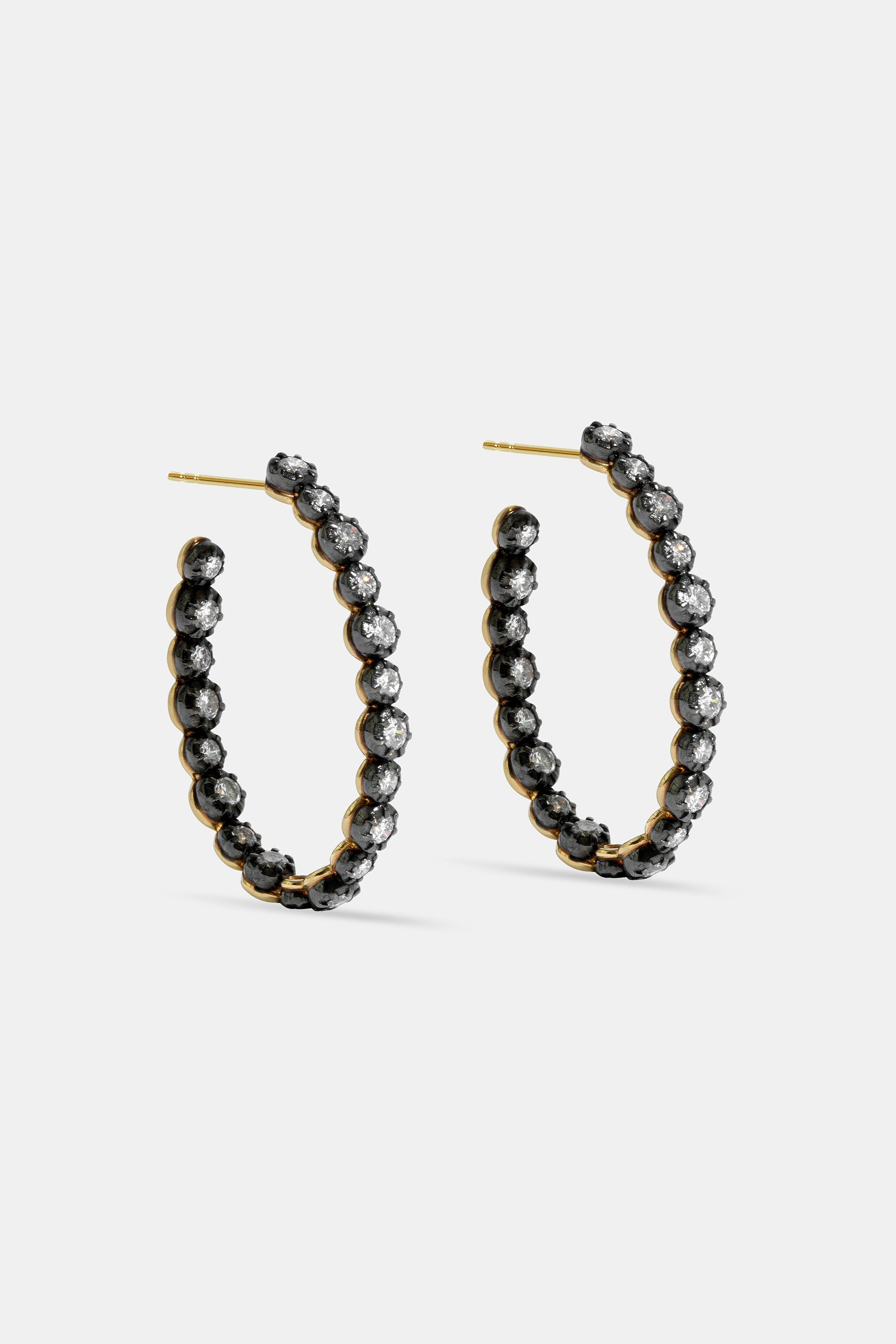 Pendientes criollas Midnight ovales