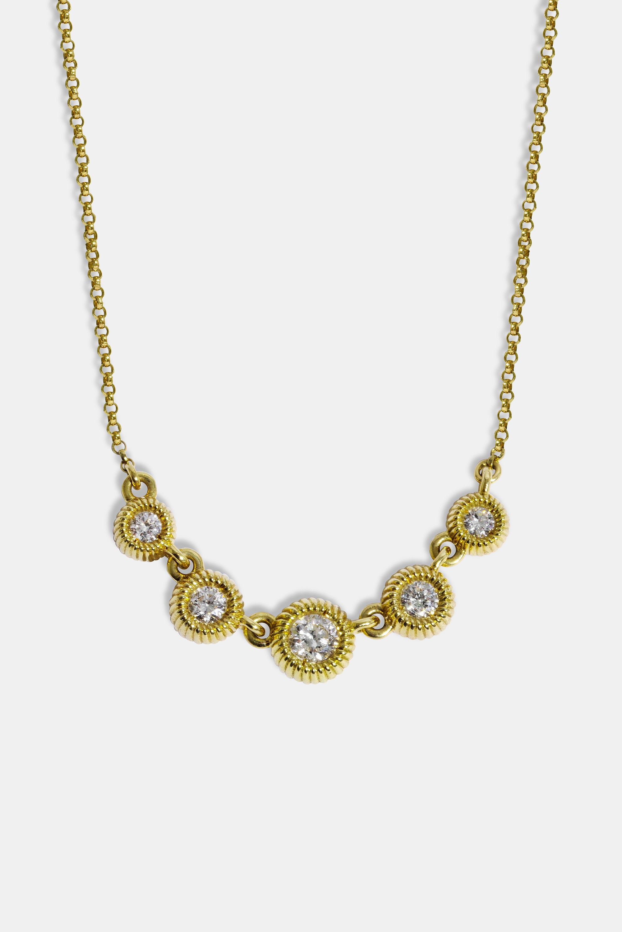 Collar Cabo demi 5 diamantes