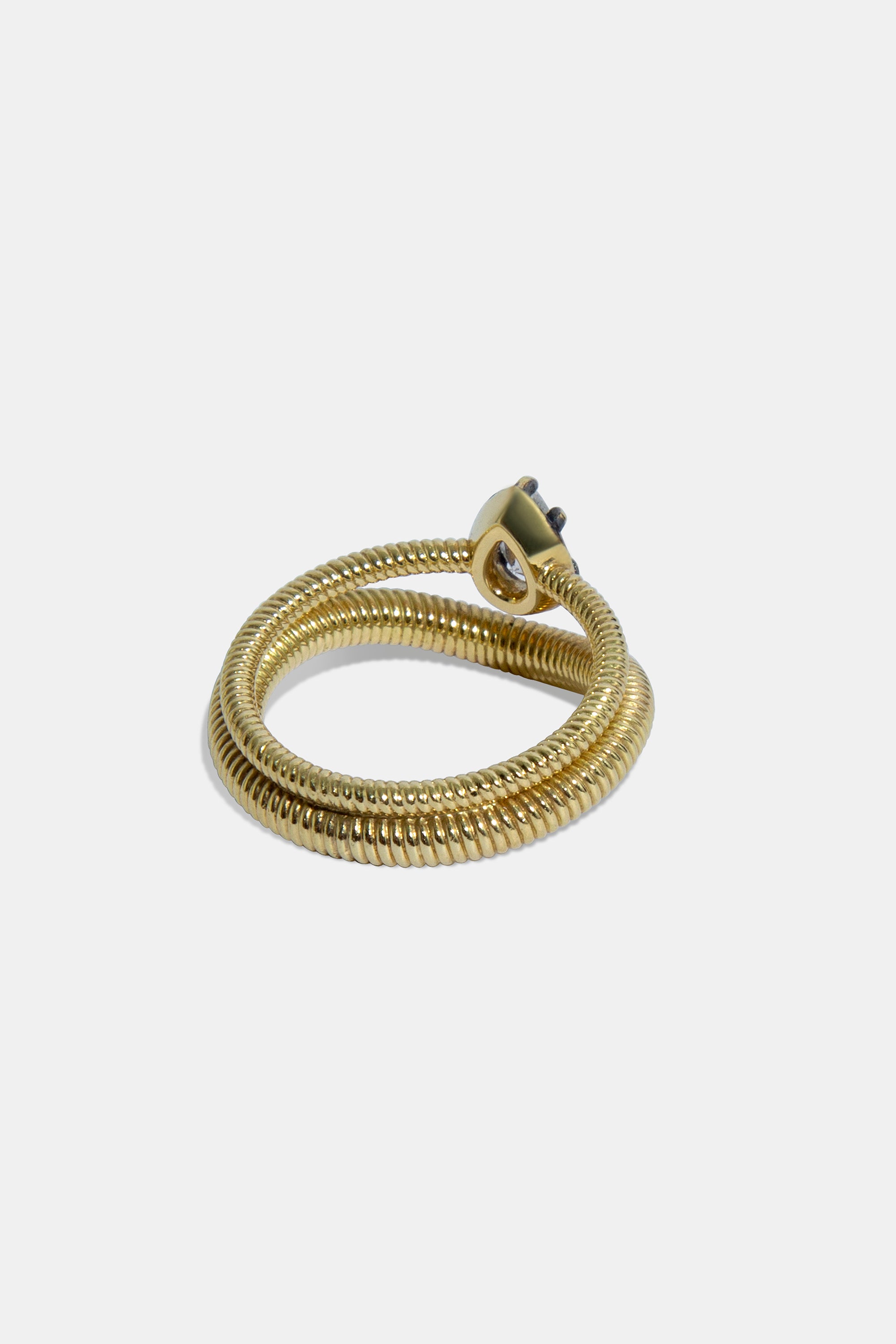 Cabo Night pear solitaire ring S