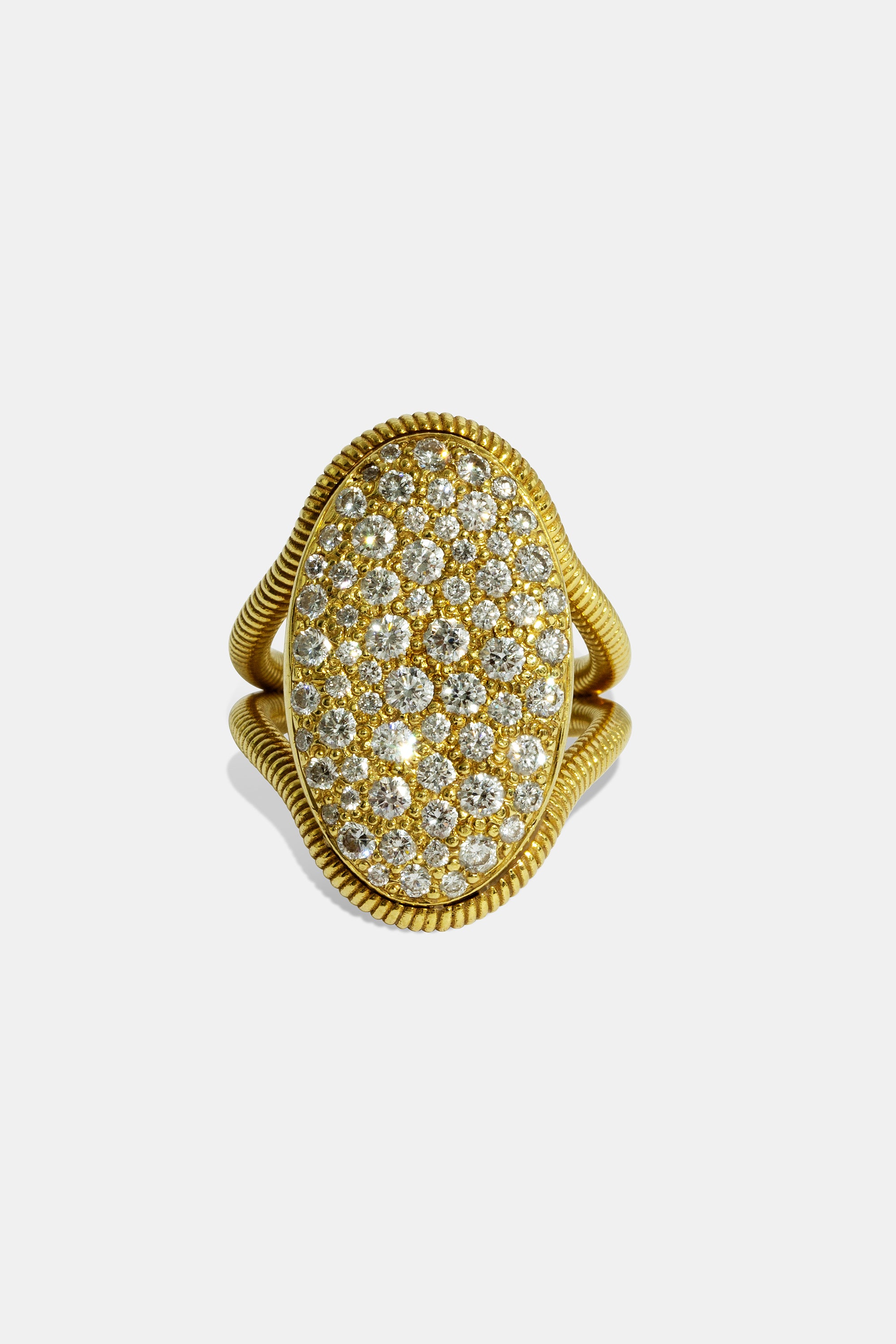 Cabo pavé oval ring