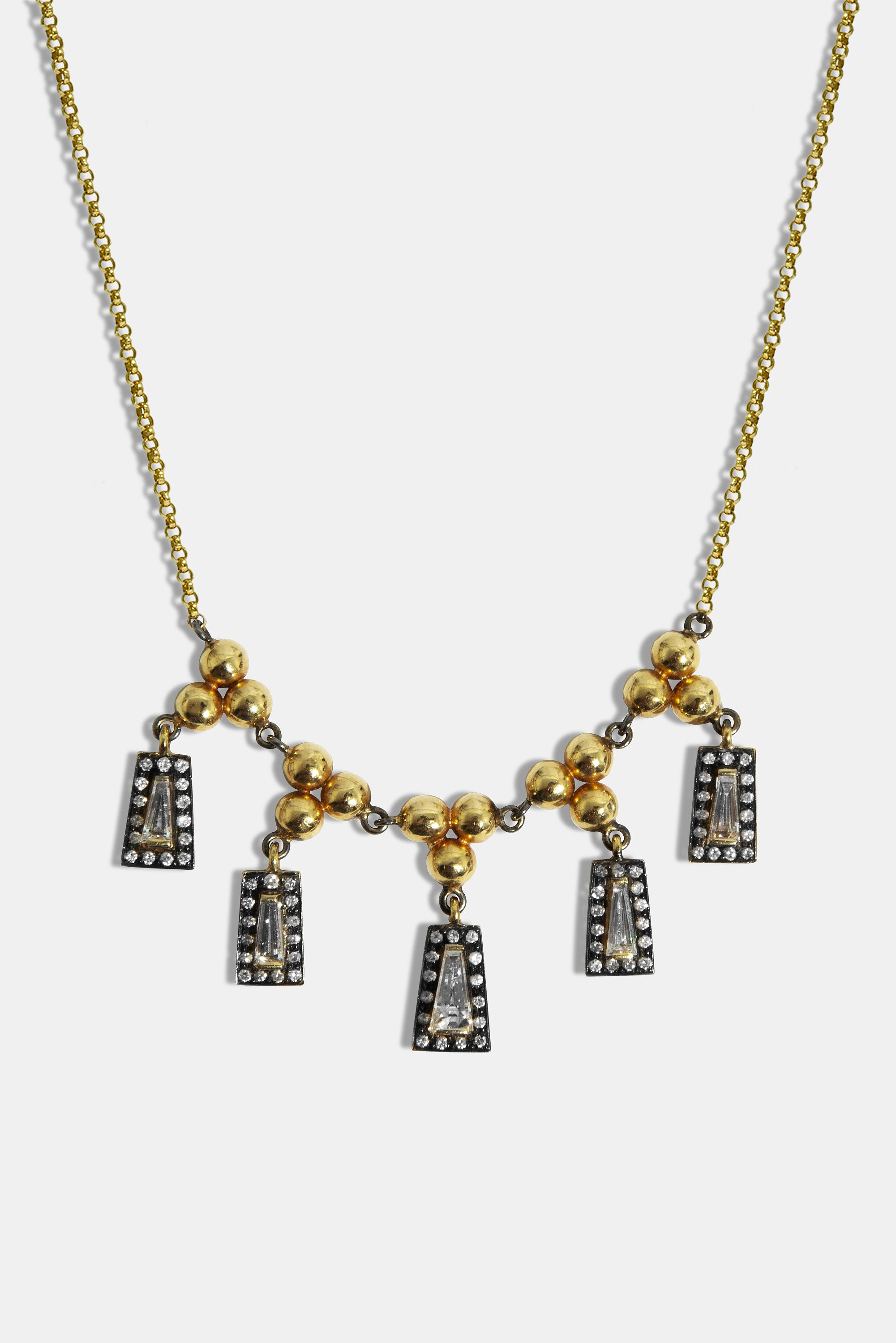 Midnight five taper necklace