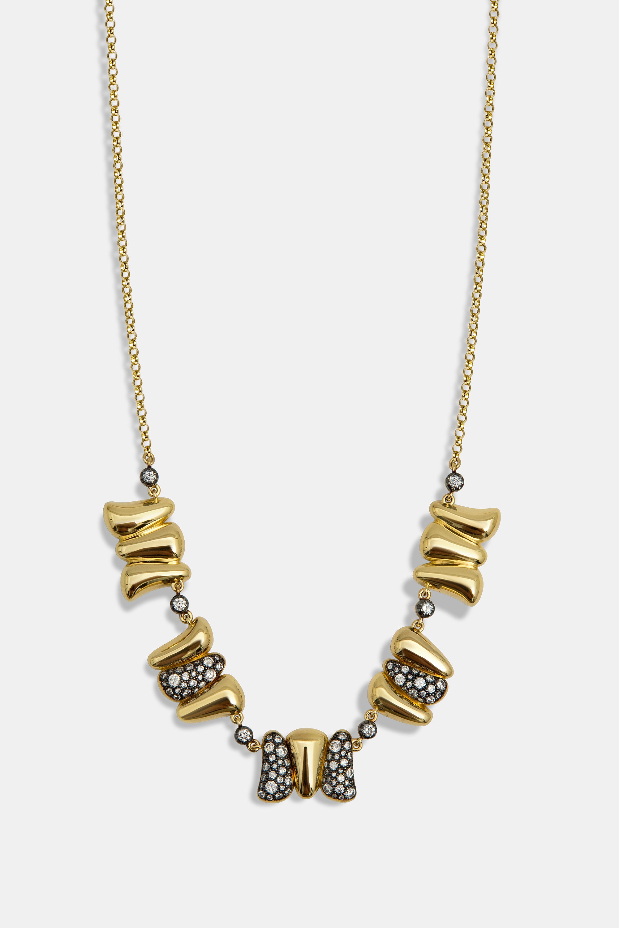 Collar demi Seeds rodio negro