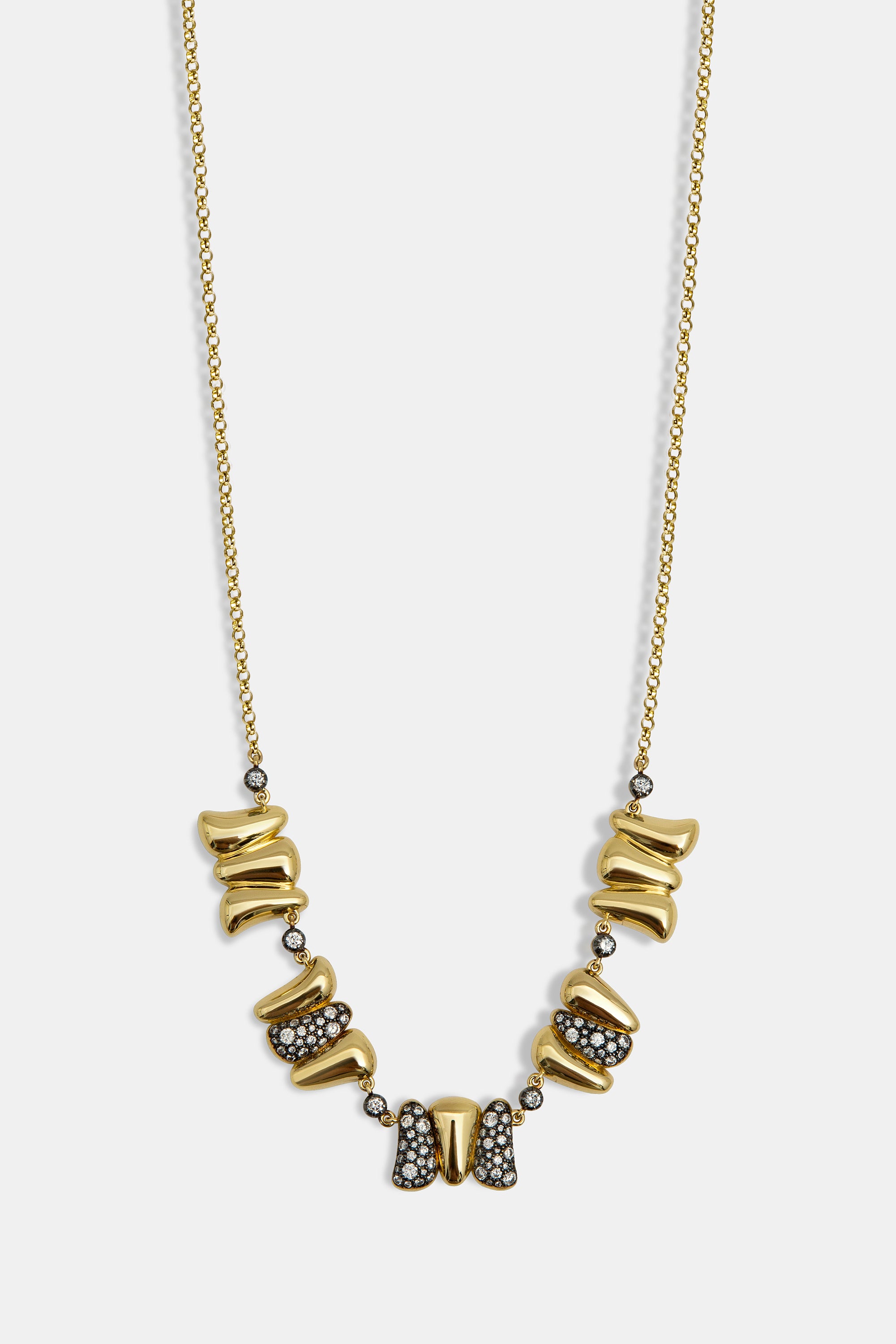 Collar demi Seeds rodio negro