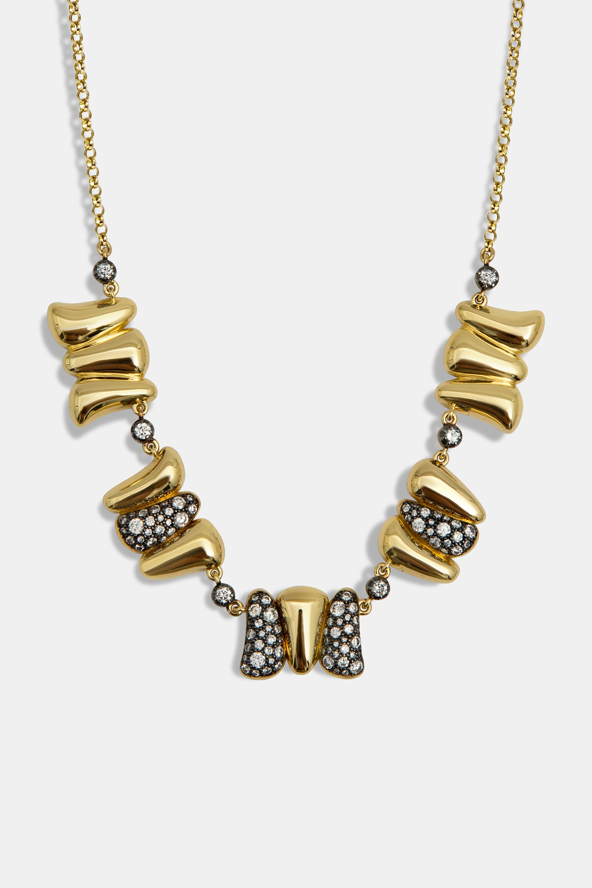 Collar demi Seeds rodio negro
