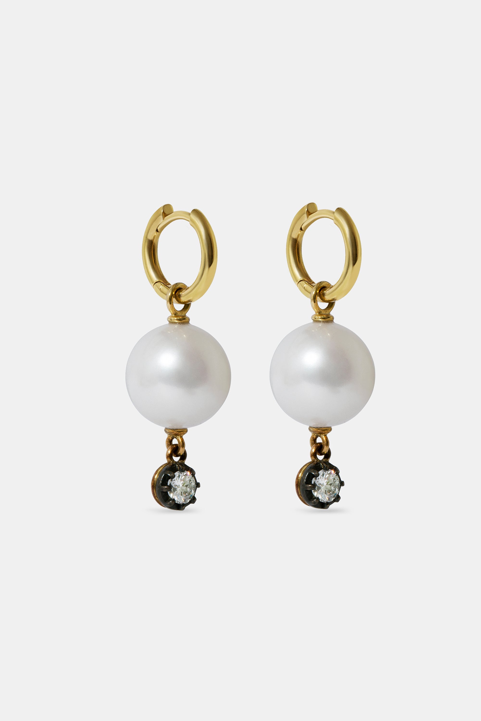 Criollas perlas blancas con diamantes