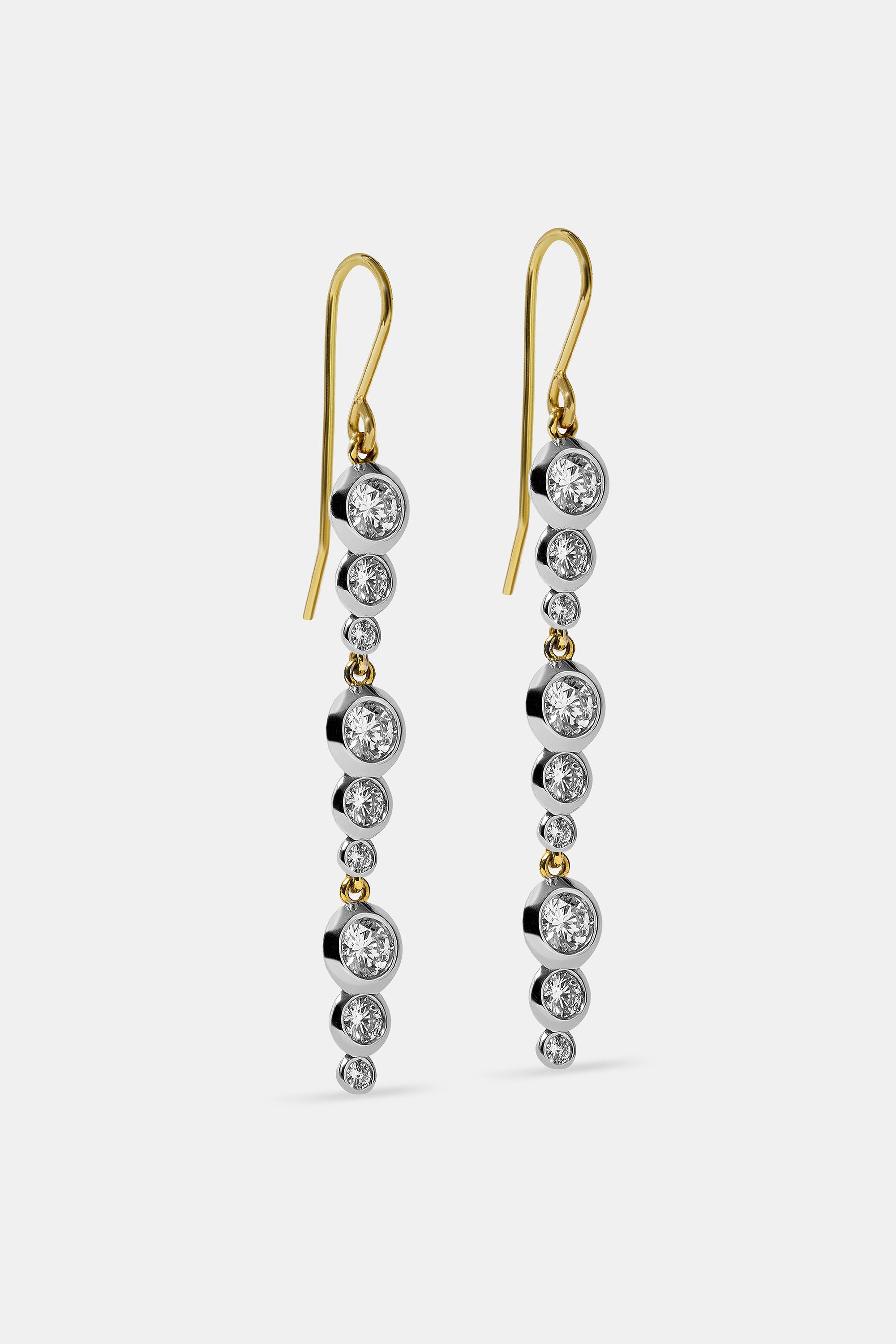 Pendientes Bies blancos largos