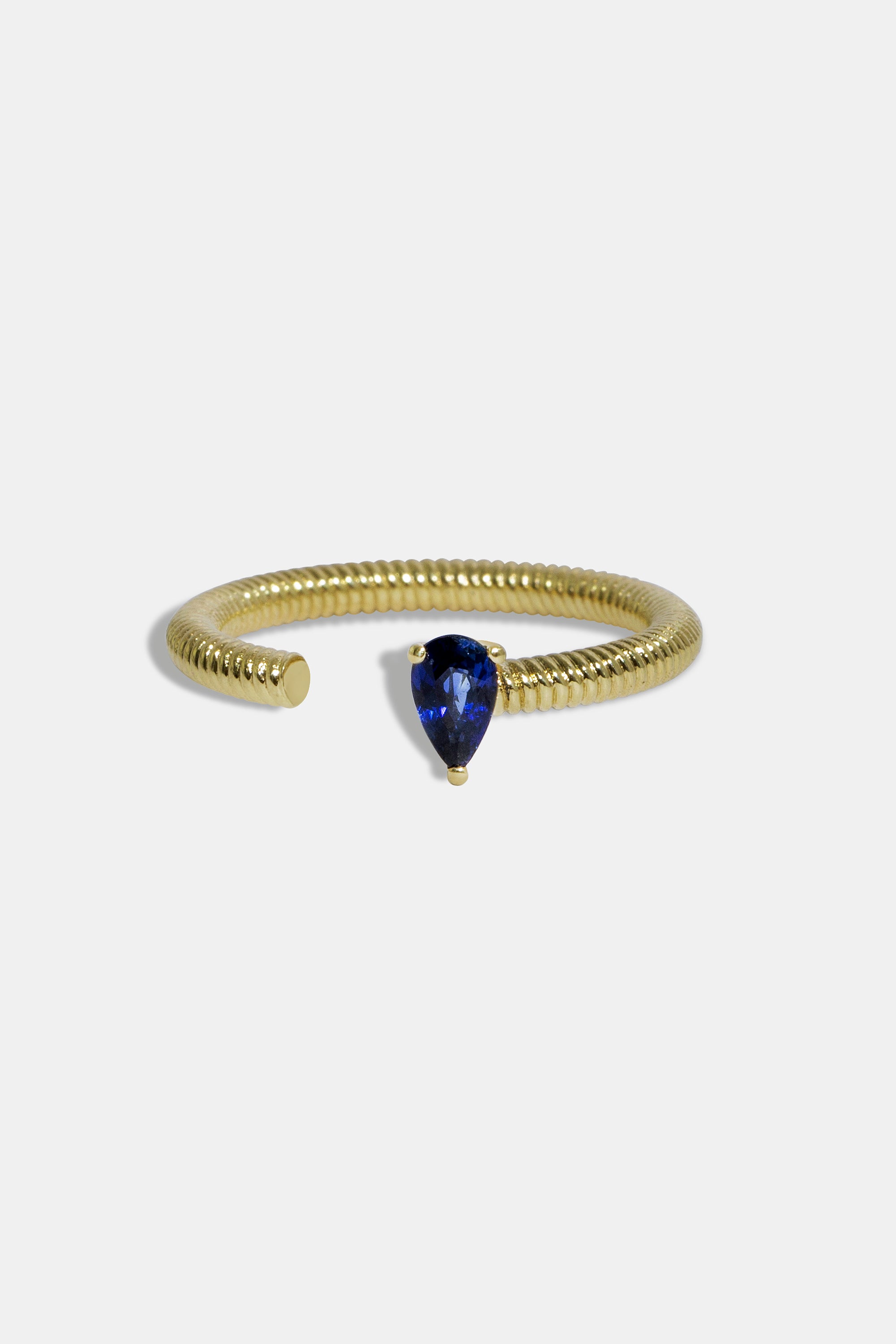 Cabo sapphire pear open ring