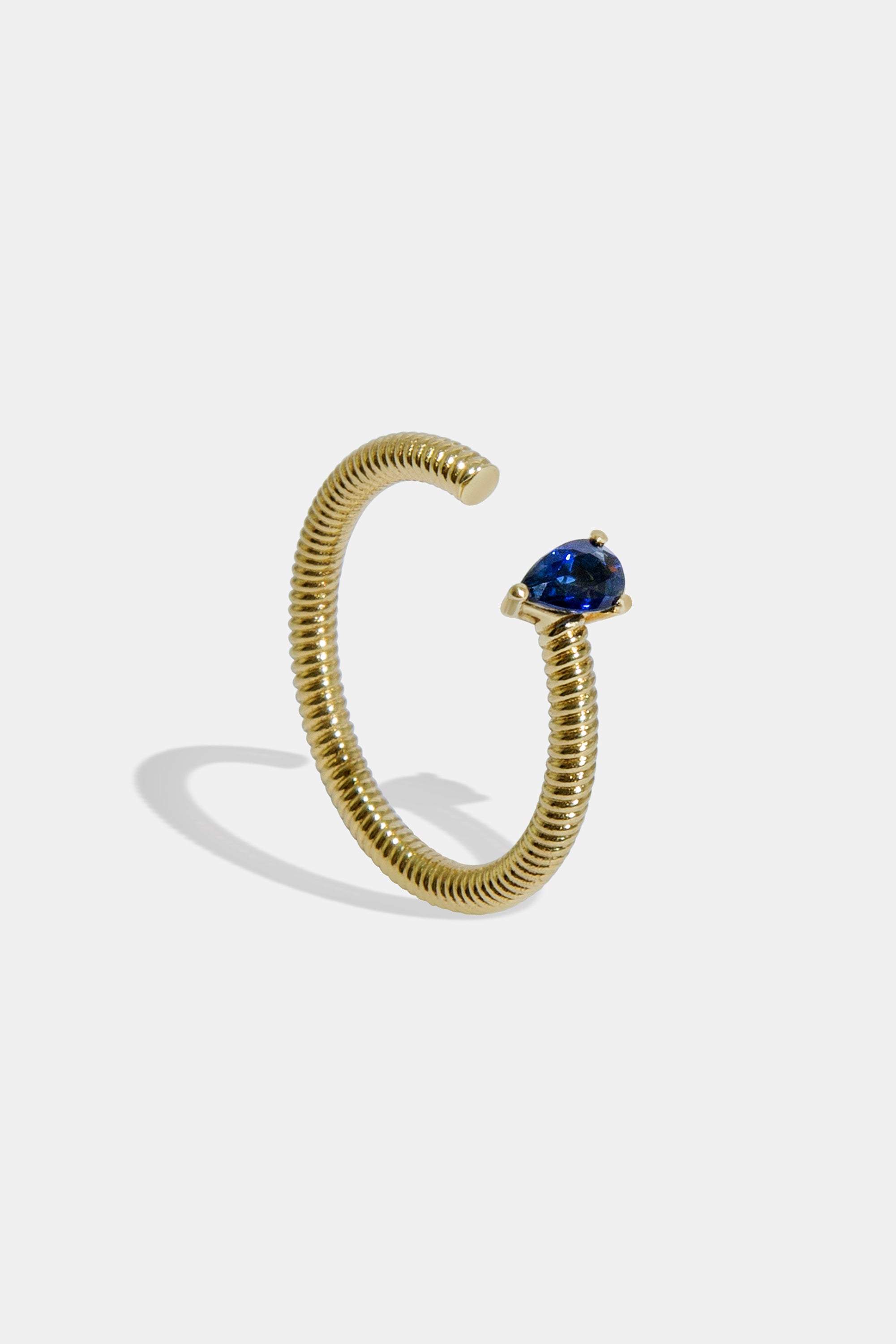 Cabo sapphire pear open ring