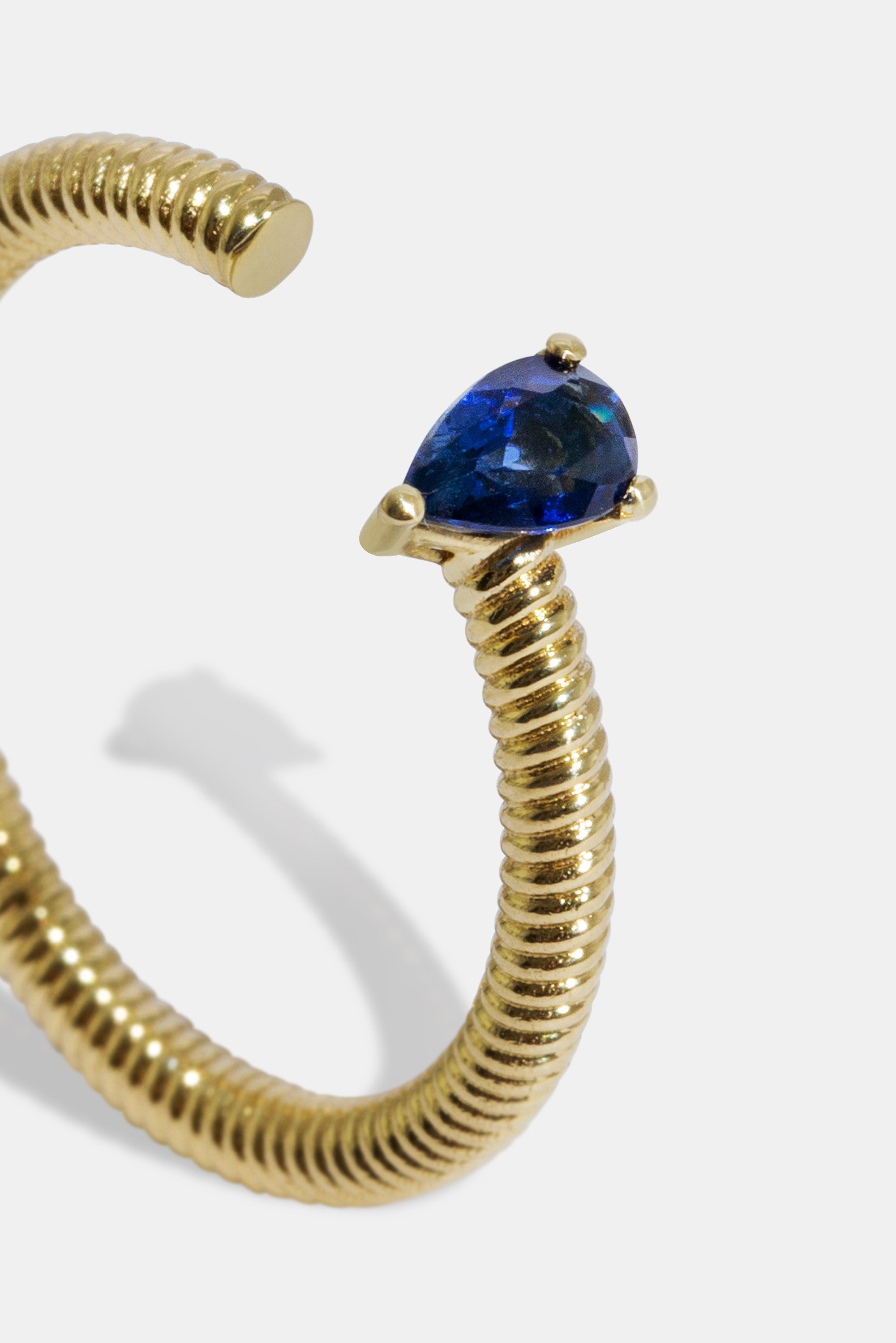 Cabo sapphire pear open ring