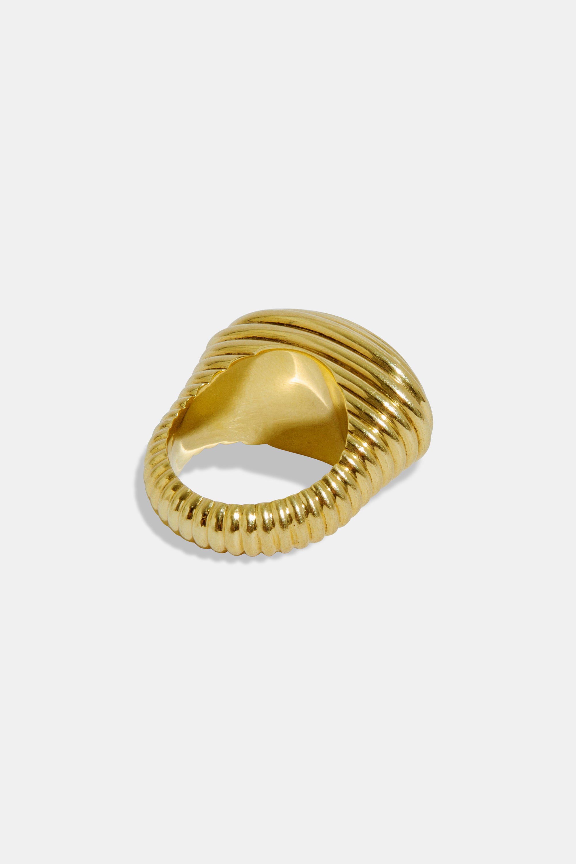Gold & Gold pinky emerald ring