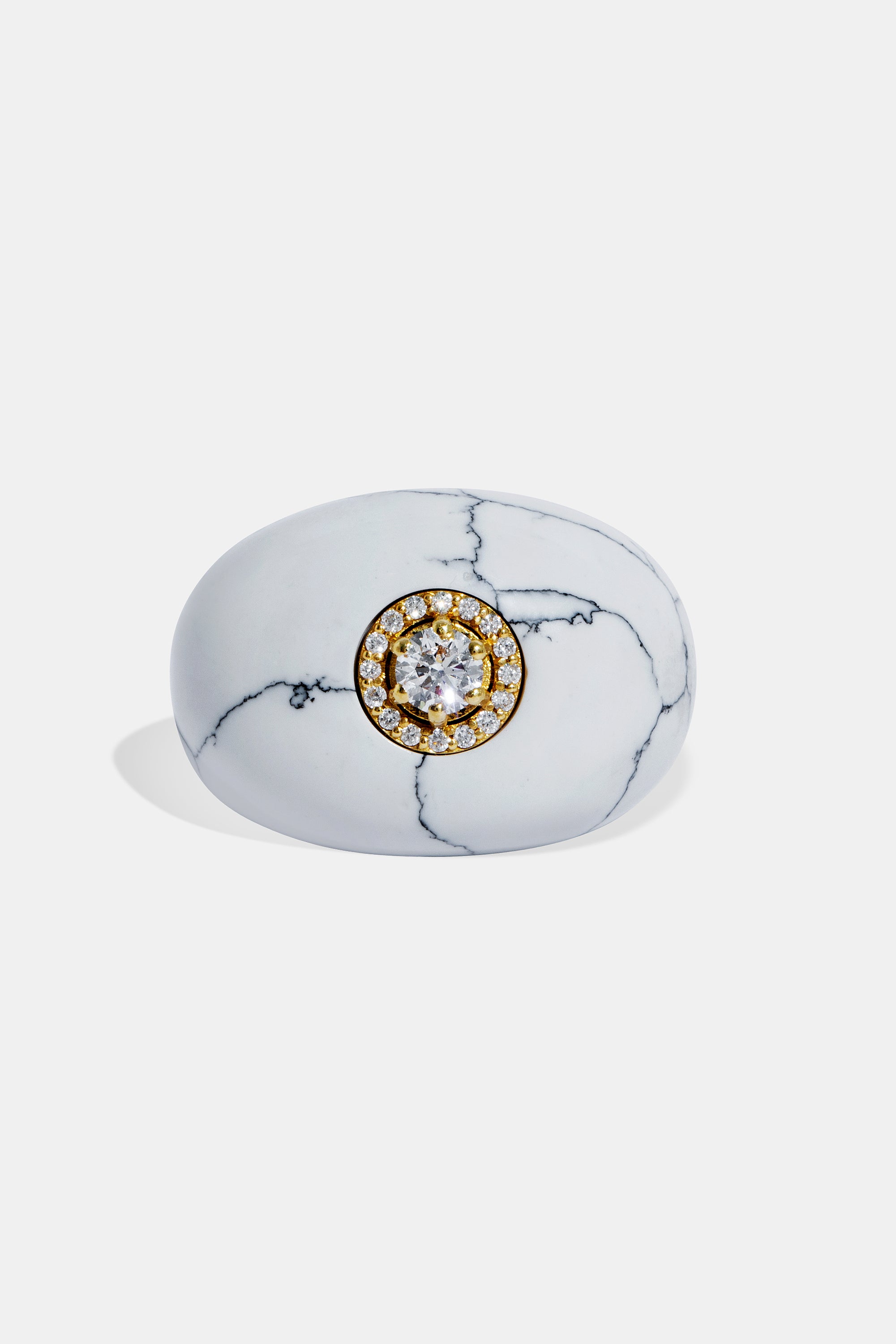 White agate ring