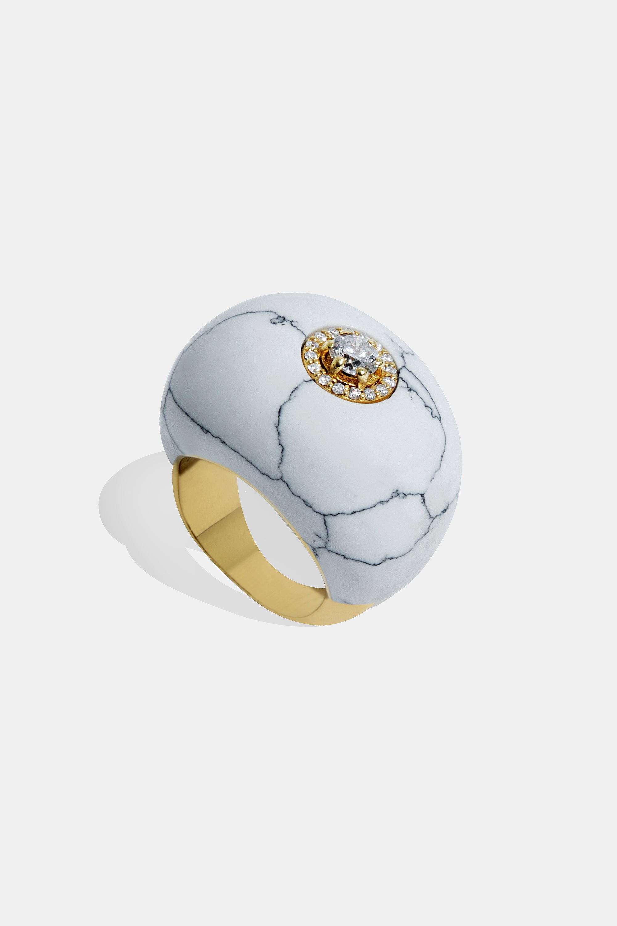 White agate ring