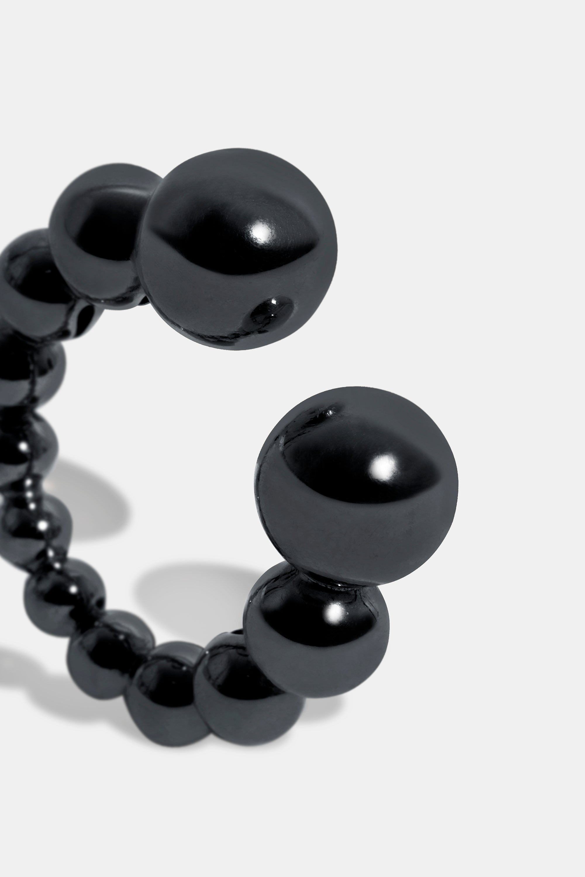 Bubble black rhodium ring M