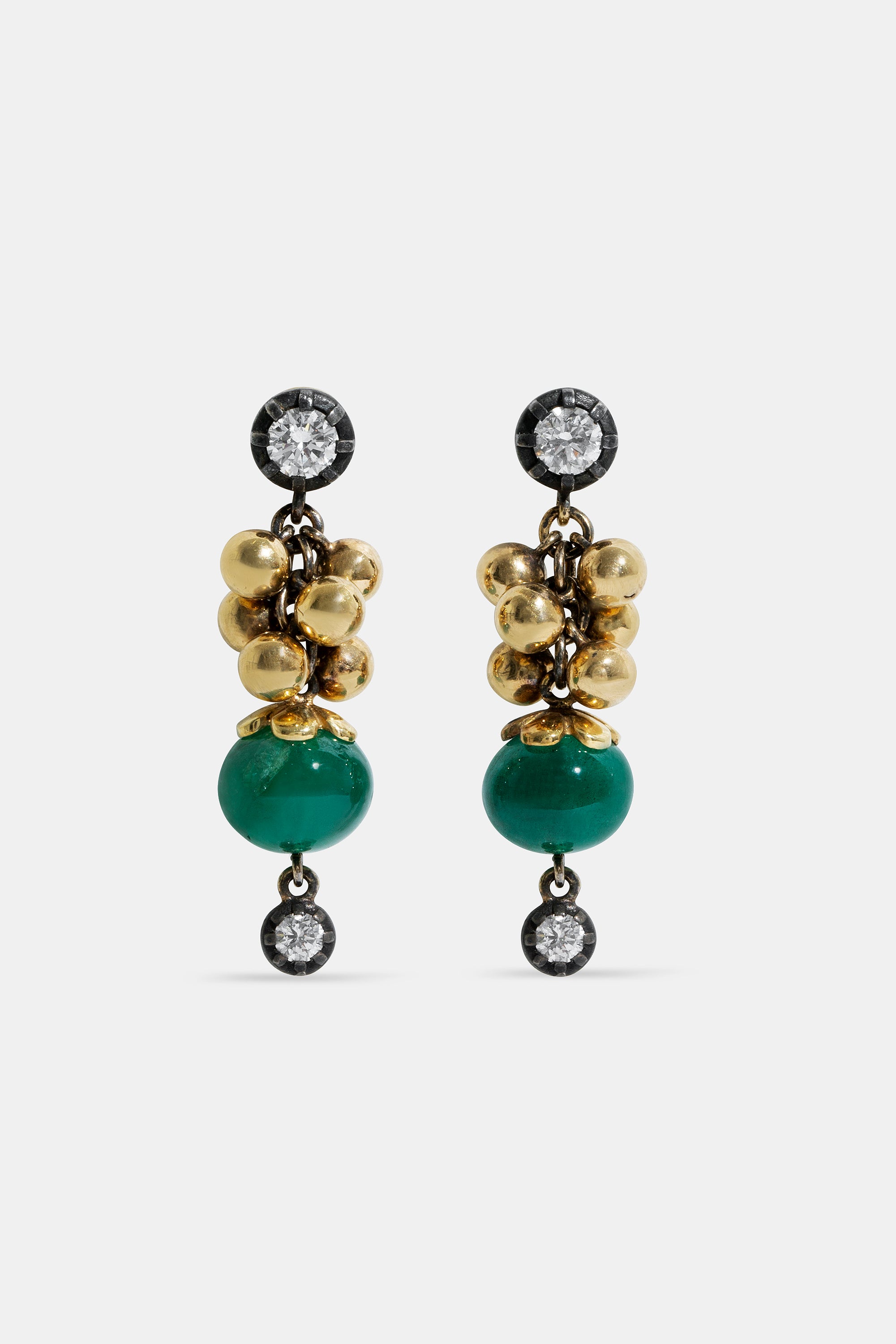 Pendientes briolette & bolas