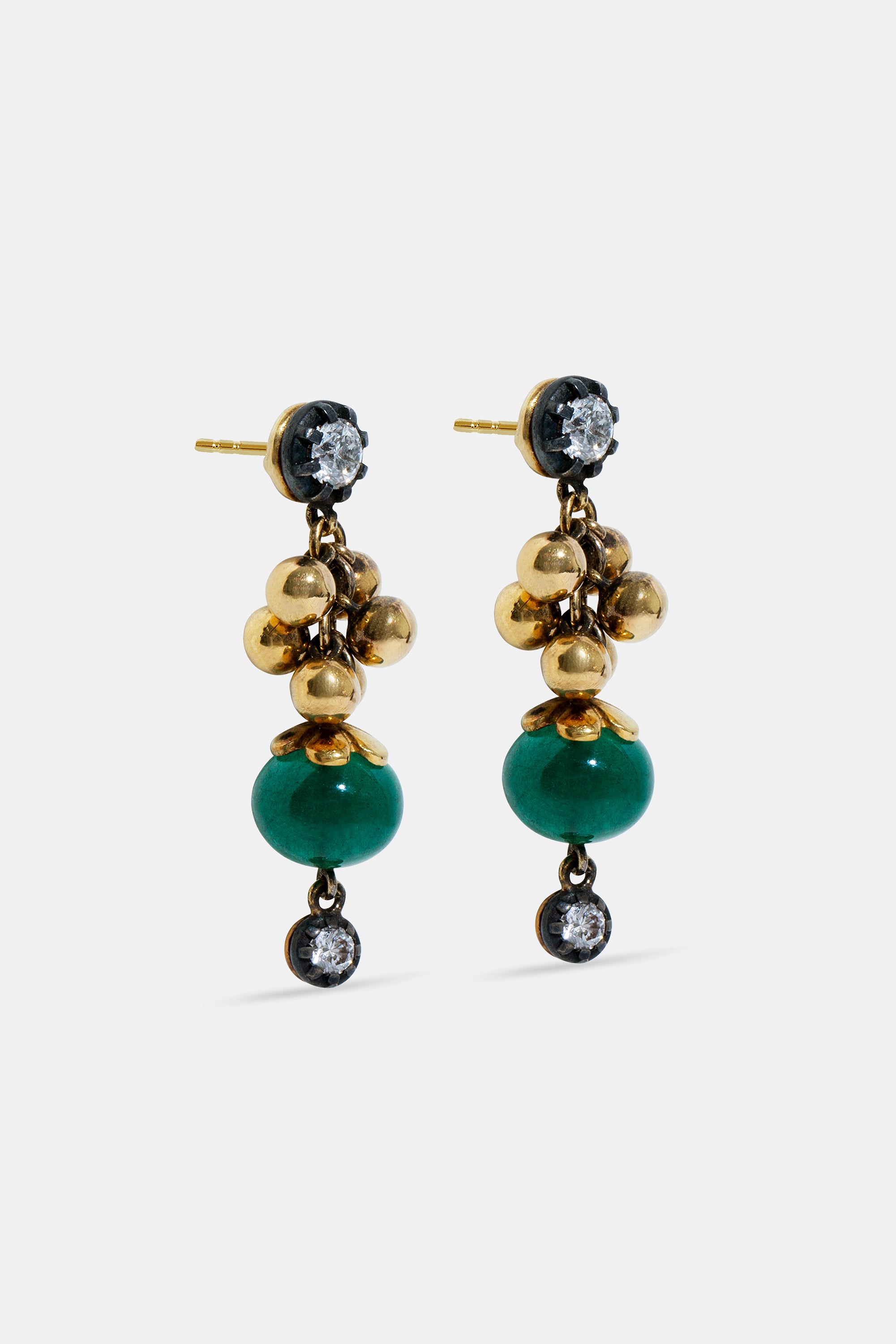 Pendientes briolette & bolas