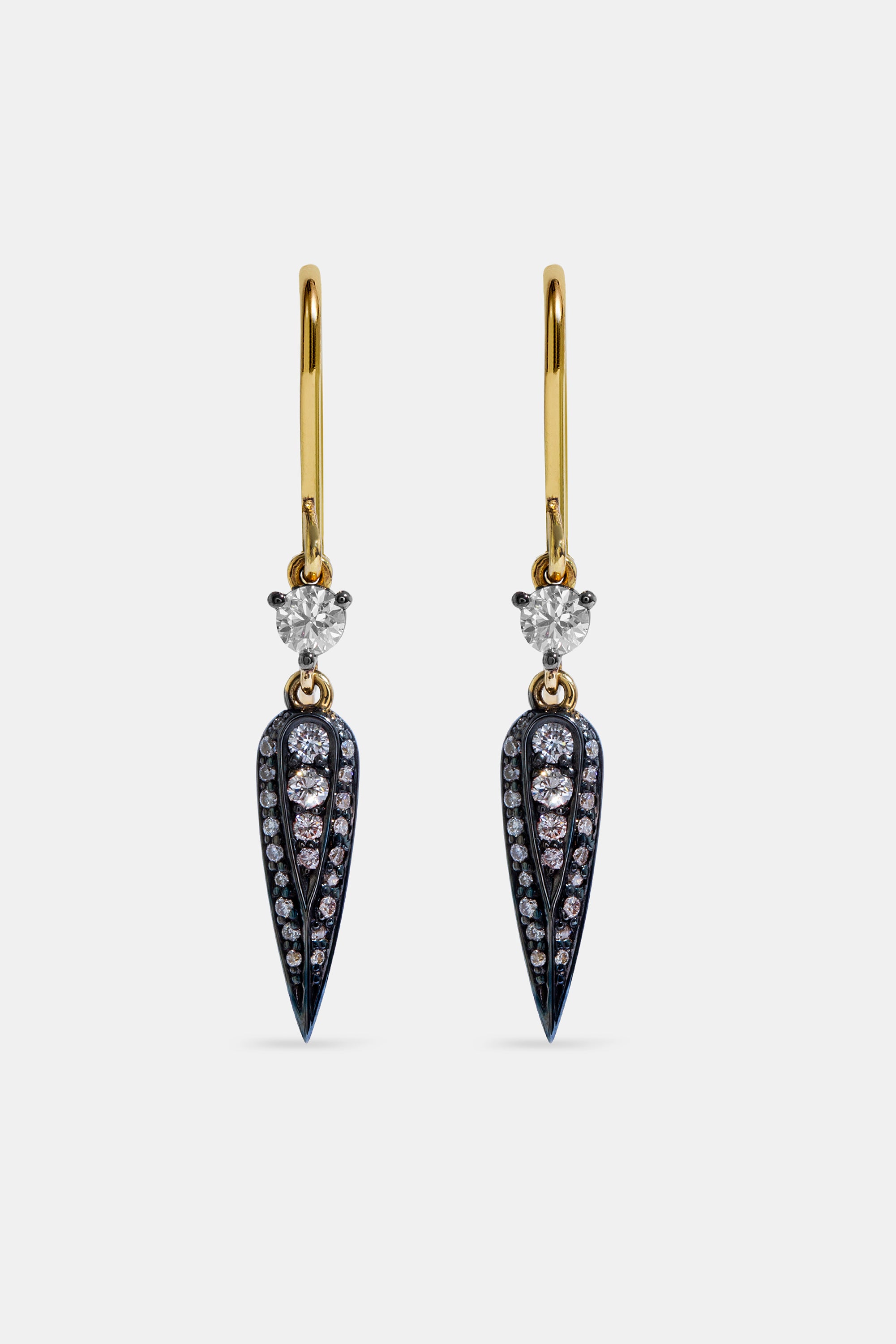 Pendientes Midnight pluma negra