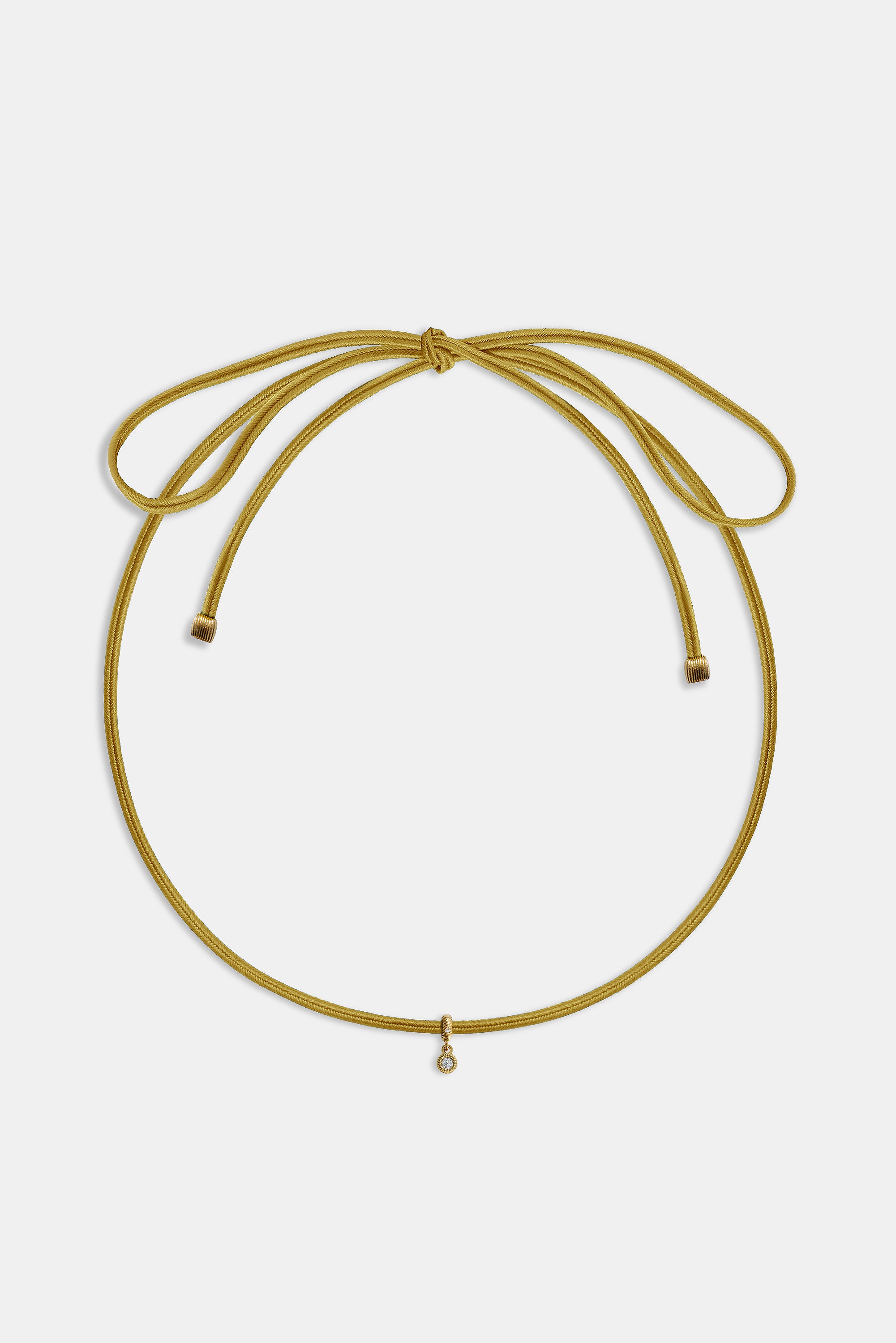 Cabo green silk choker 0,05ct