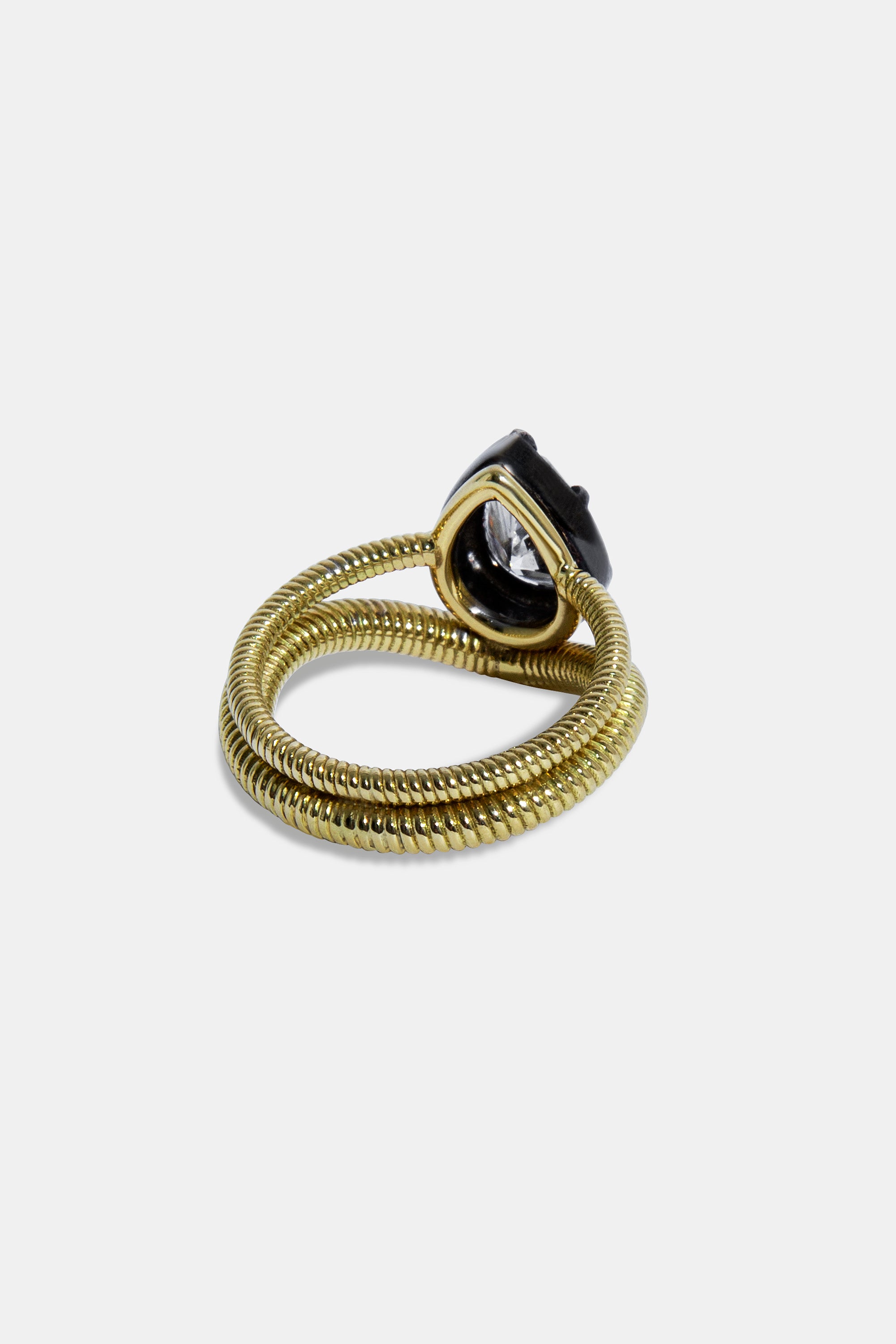 Anillo Cabo Night solitario Pear