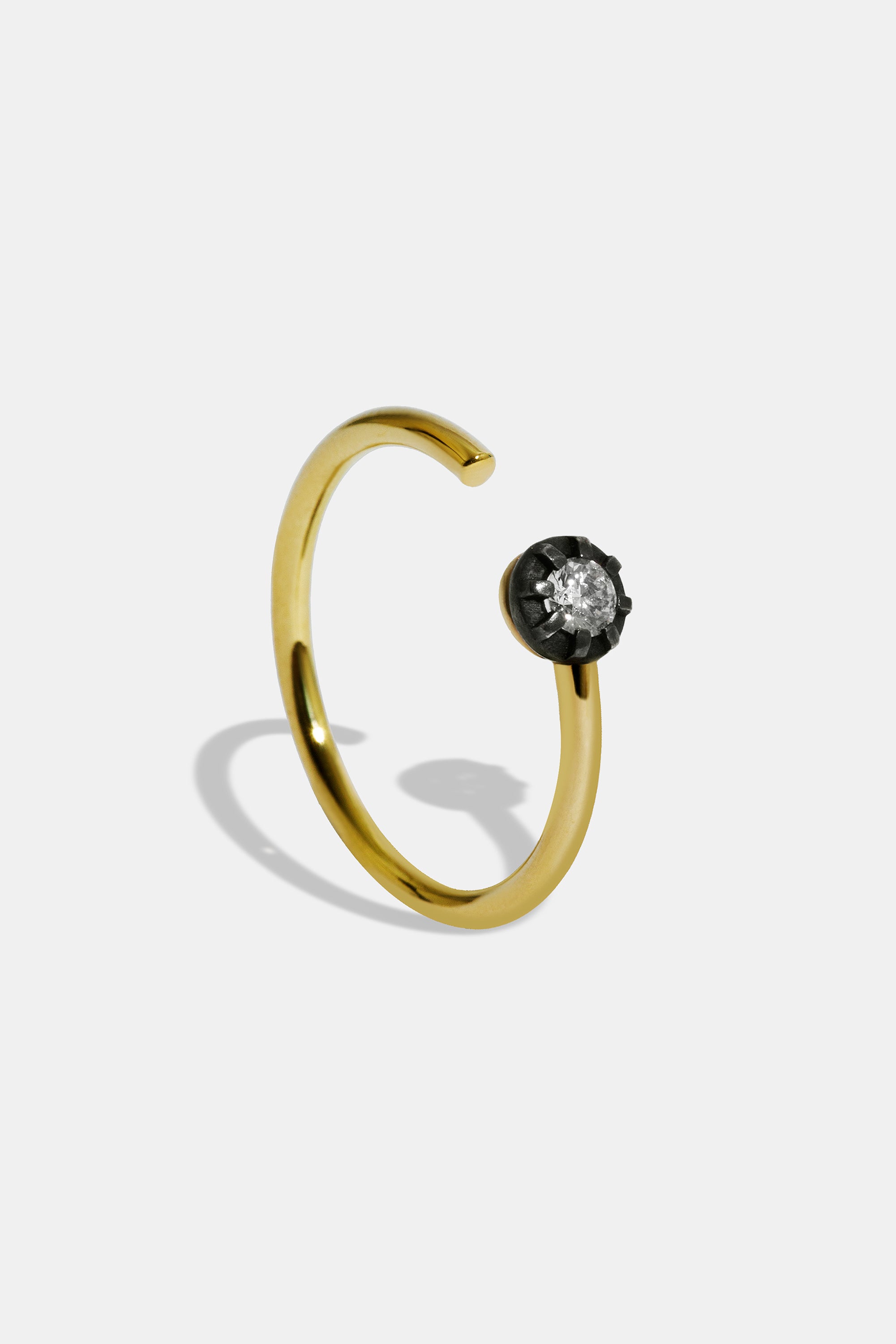 Midnight open ring 0.10ct.