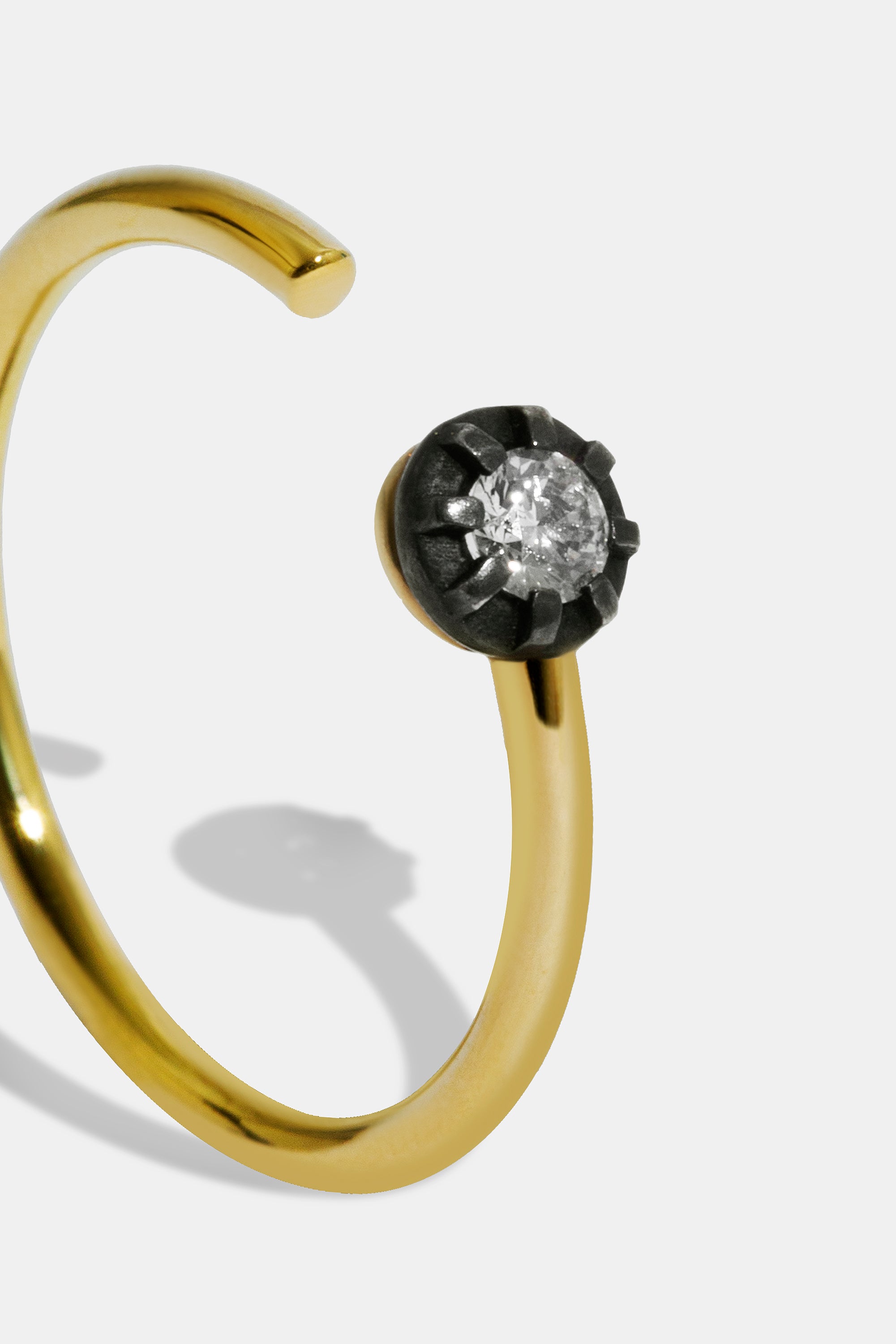 Midnight open ring 0.10ct.